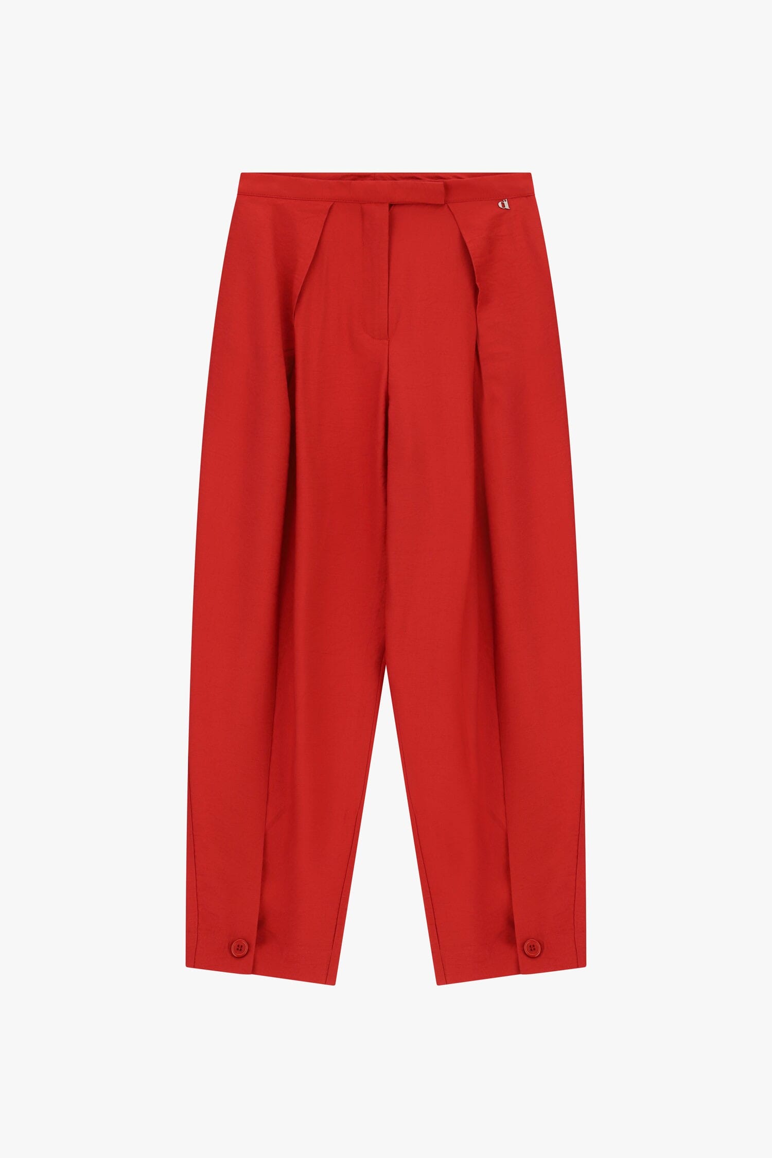 Trousers Palazzo Con Pince E Bottoni Sul Fondo Dixie