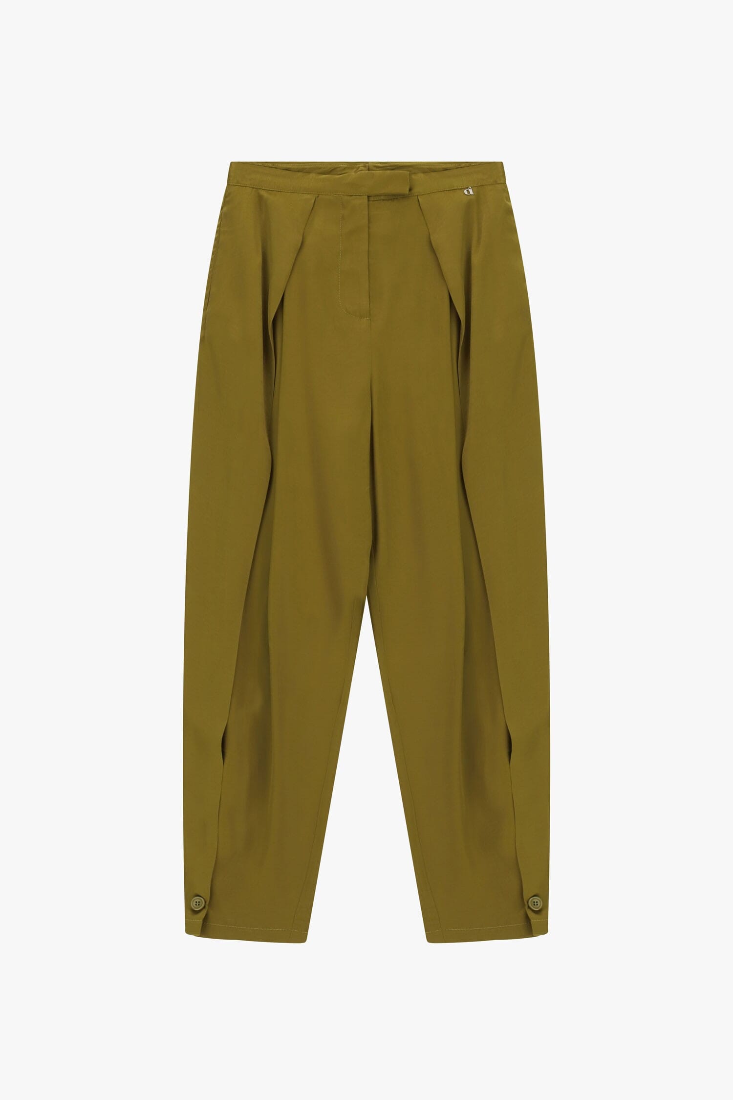 Pantaloni Palazzo Con Pince E Chiusura A Bottoni Dixie