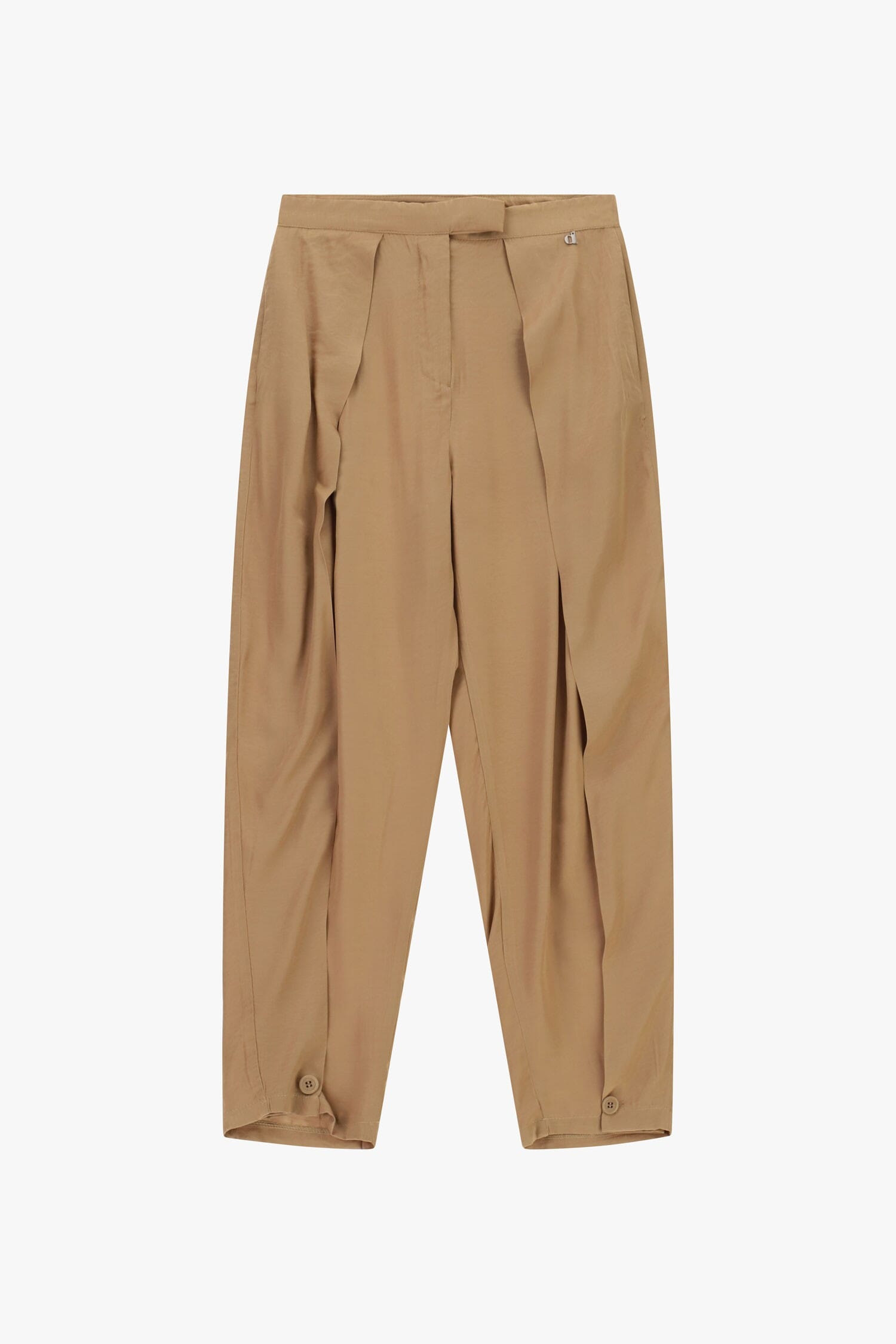 Pantaloni Palazzo Con Pince E Chiusura A Bottoni Dixie