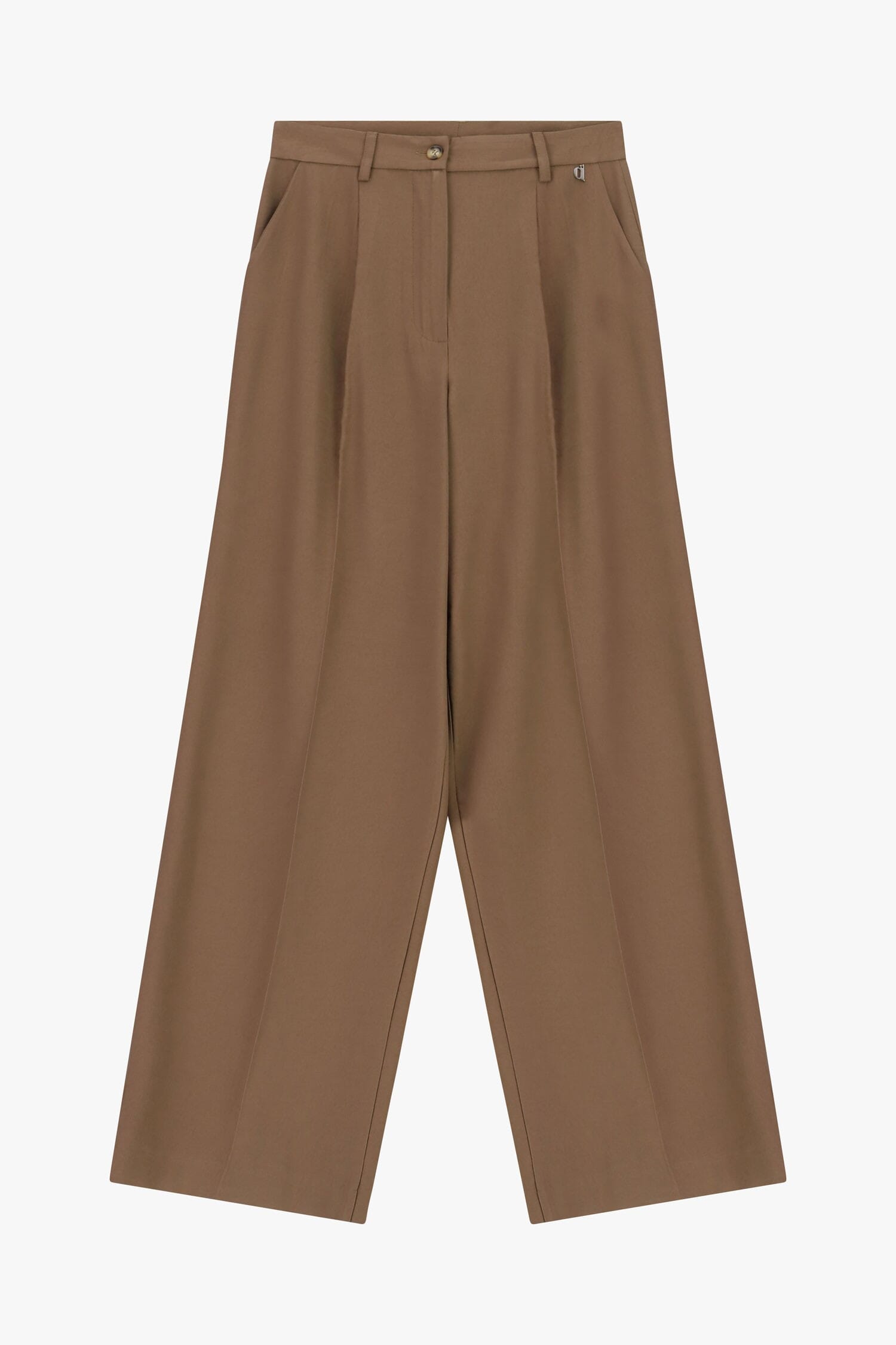 Pantaloni Palazzo A Gamba Ampia Con Pinces Dixie