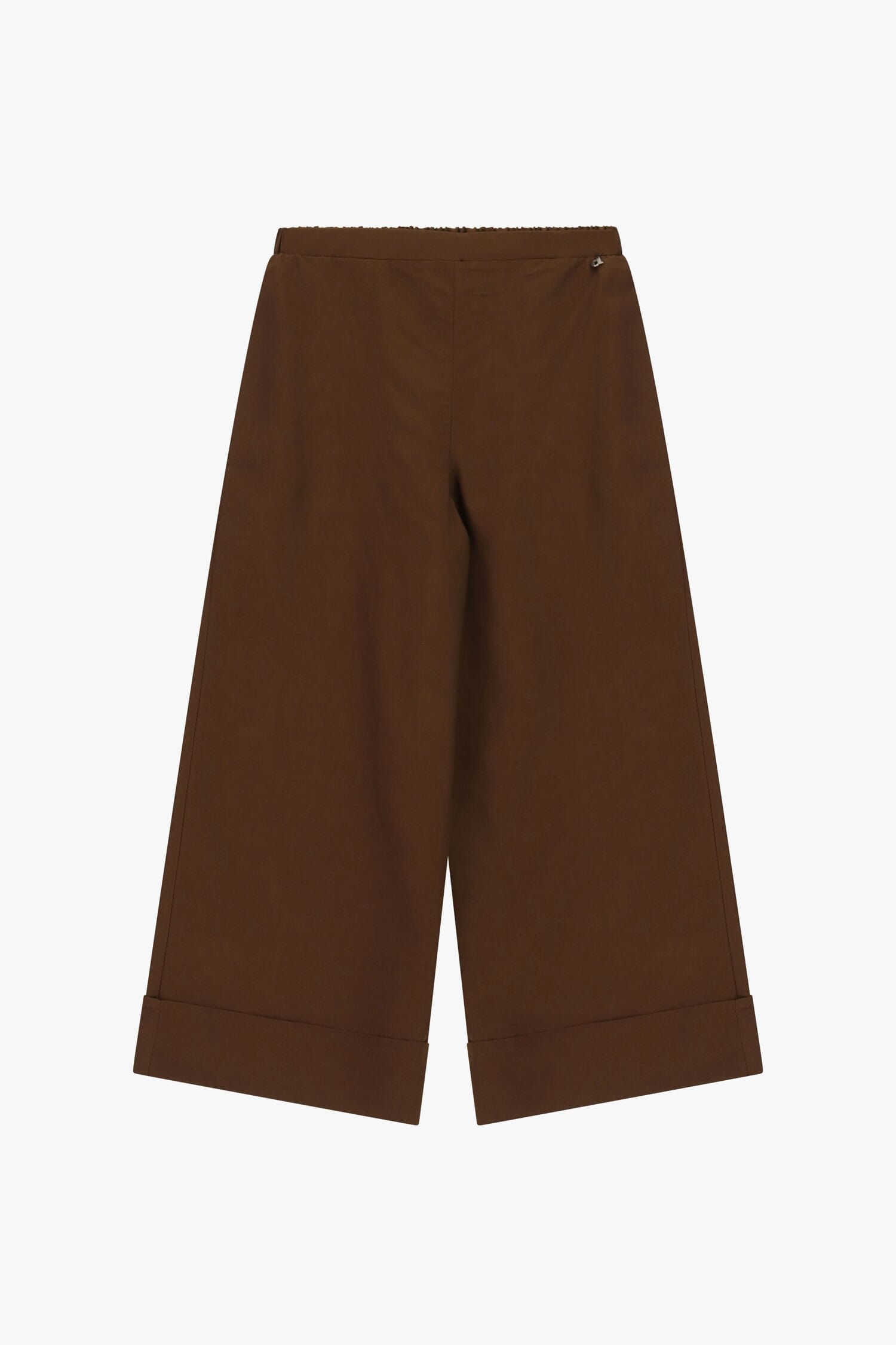 Pantaloni Palazzo Cropped Con Maxi Risvolto Dixie