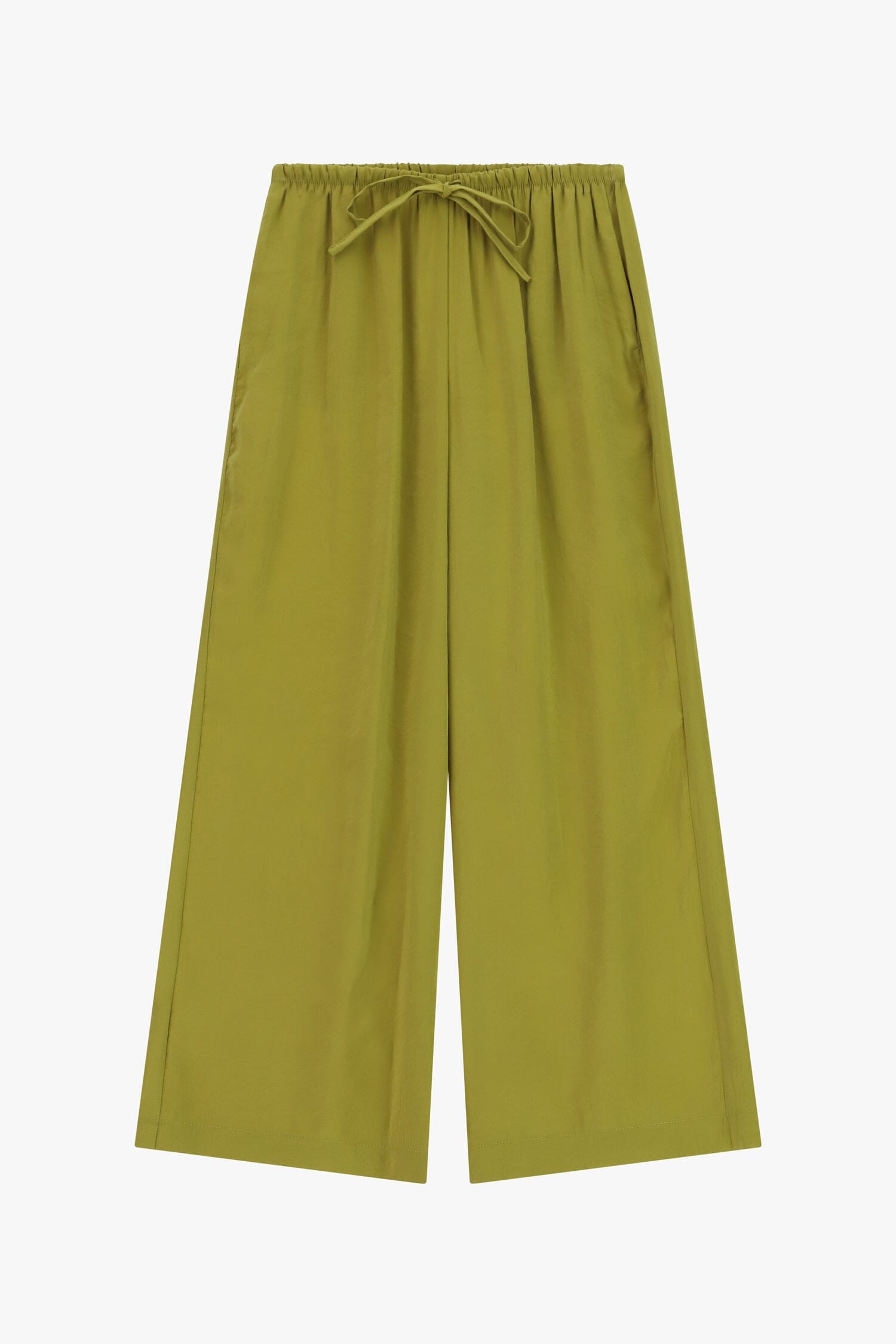 Pantaloni Palazzo Con Vita Elasticizzata E Laccio Dixie