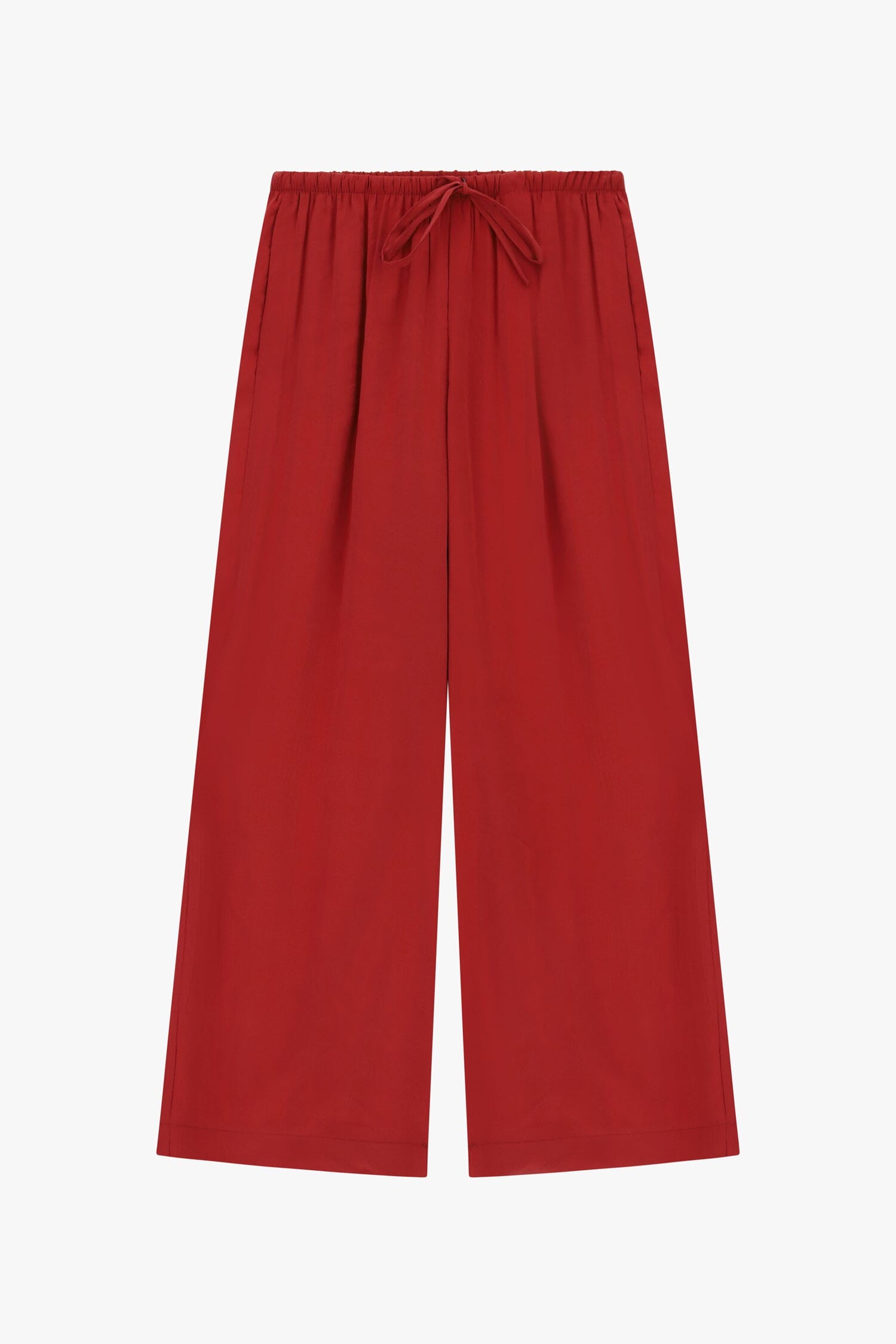 Pantaloni Palazzo Con Vita Elasticizzata E Laccio Dixie