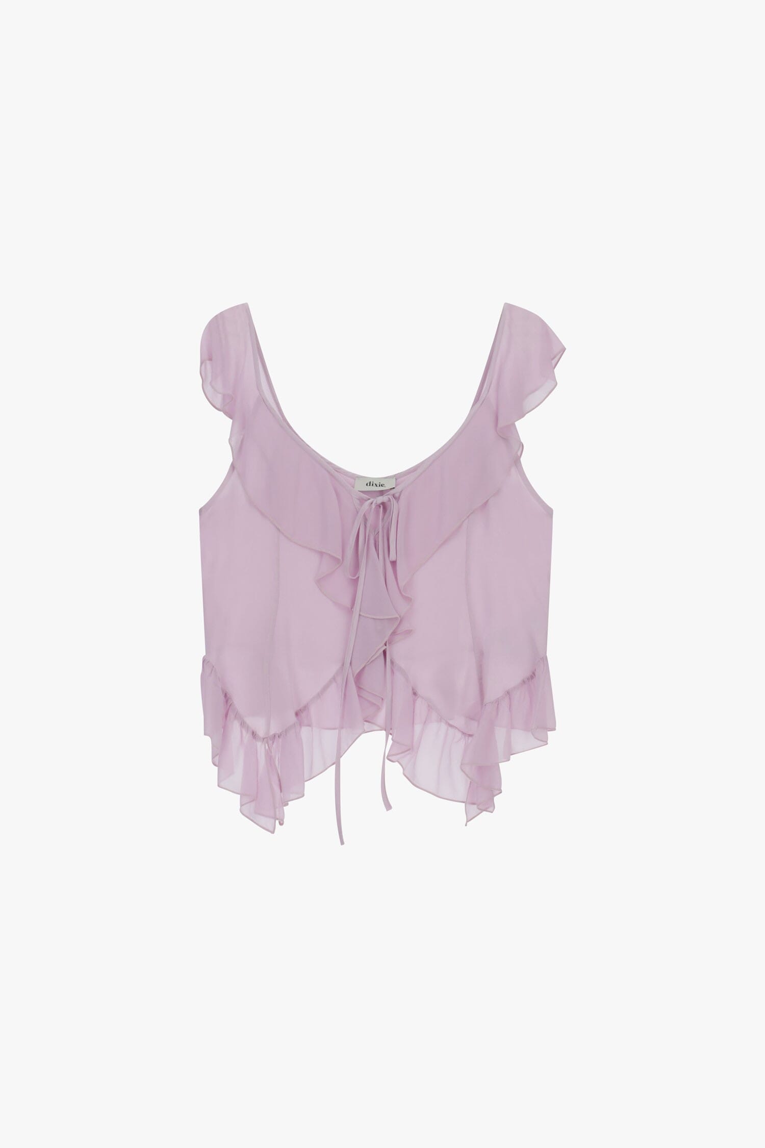 Top Con Balze E Scollo Ampio Annodato Dixie