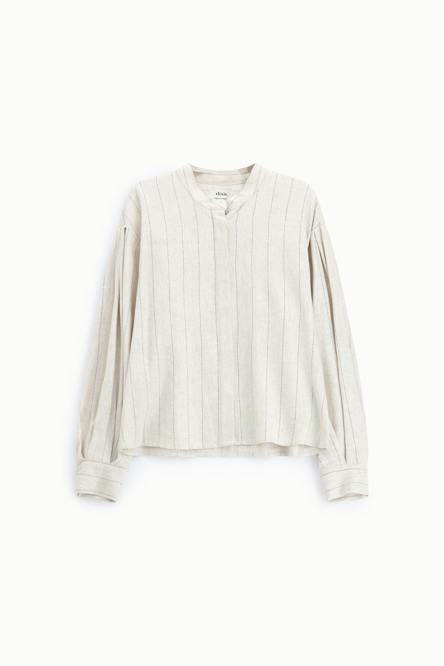 Chemise rayée à manches longues et col arrondi Dixie