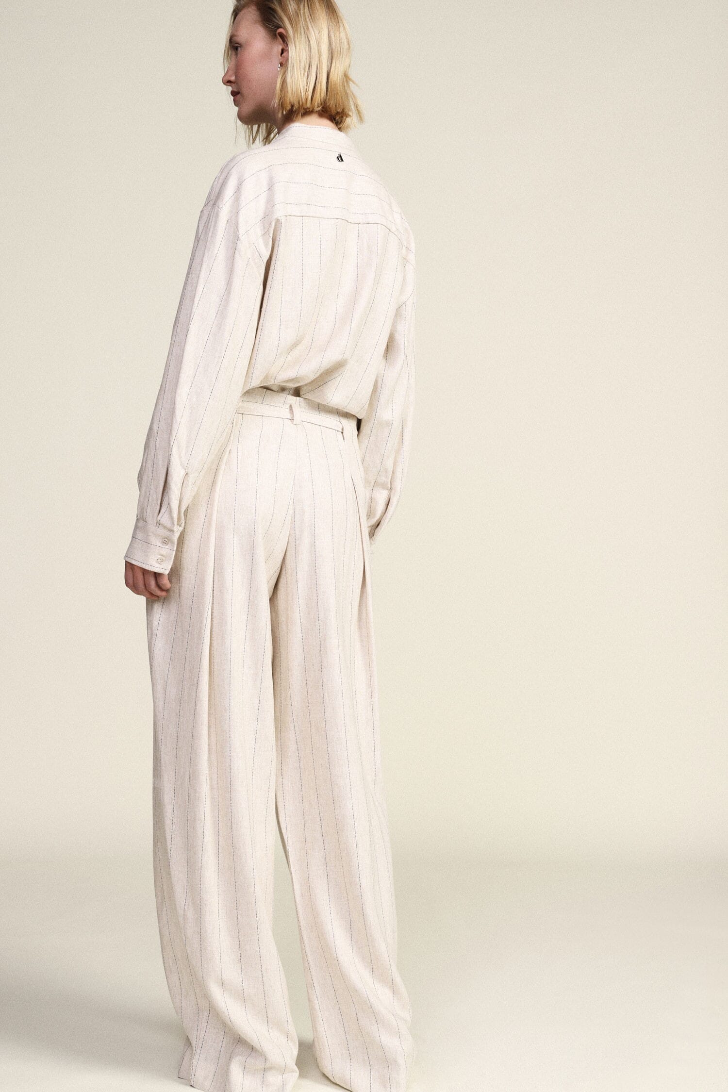 Striped Palace Trousers With Knotted Belt Dixie