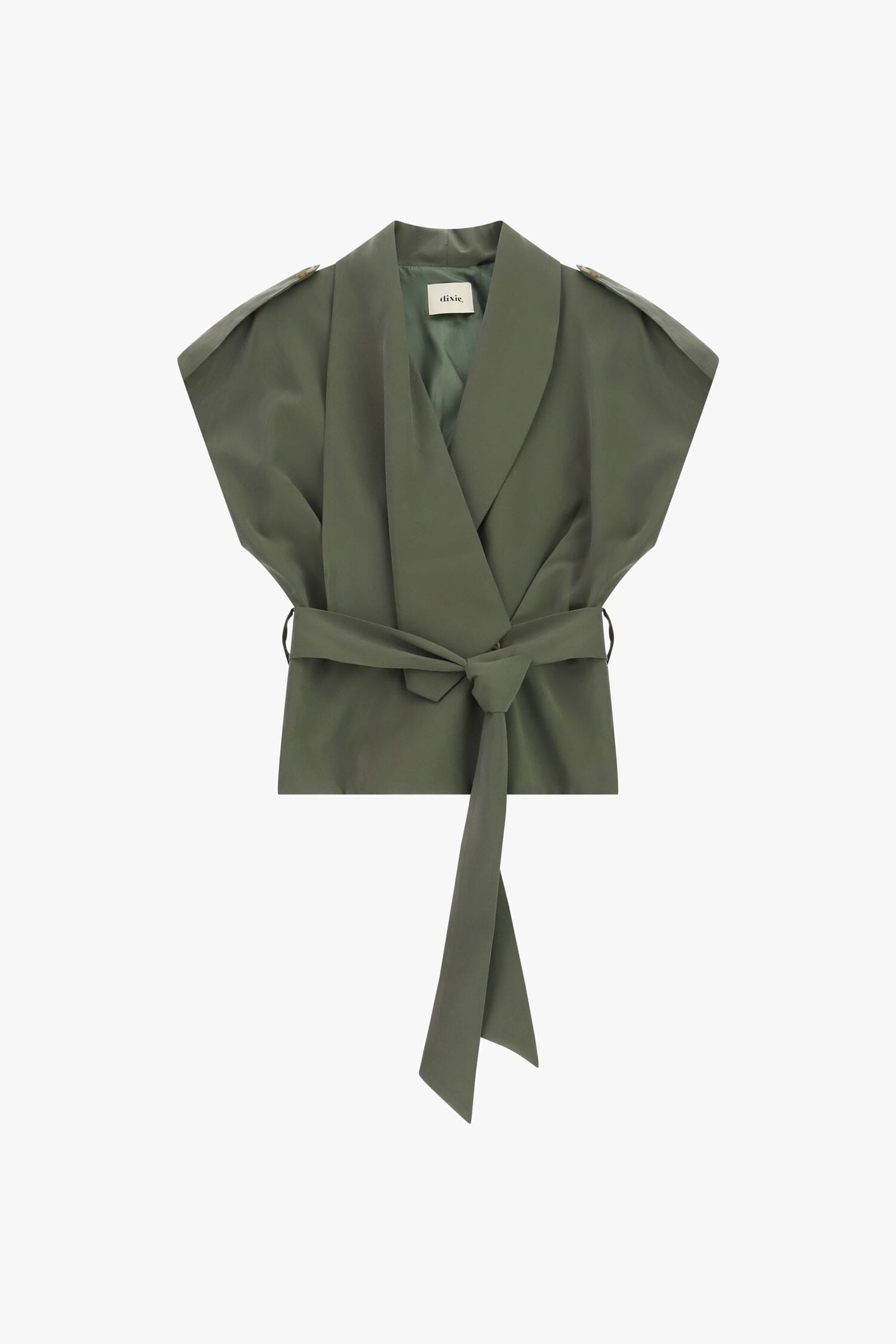 Giacca Smanicata Con Cintura E Spalle Strutturate Dixie