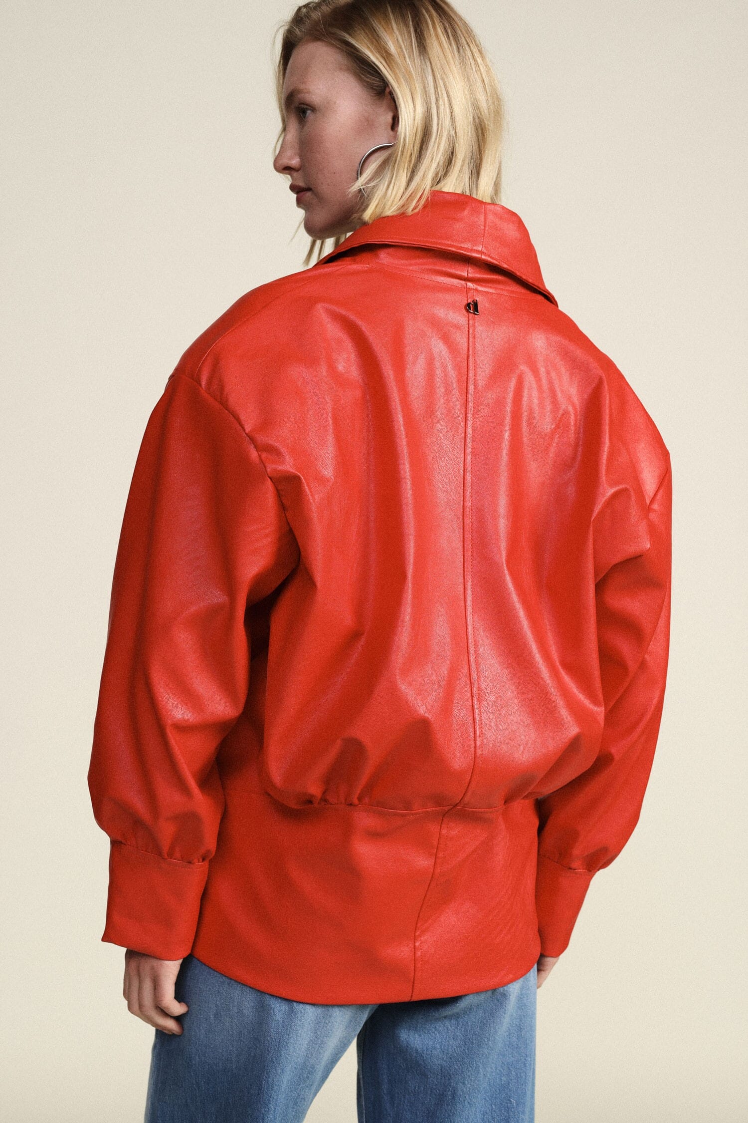 Giacca In Similpelle Con Maniche A Tre Quarti Dixie