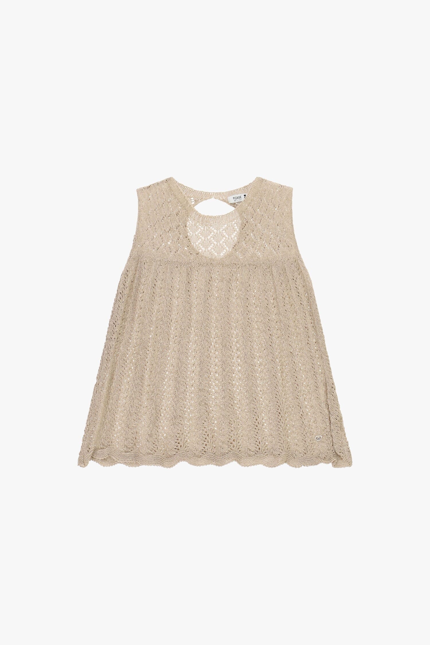 Top perforé sans manches avec détails de découpe Please