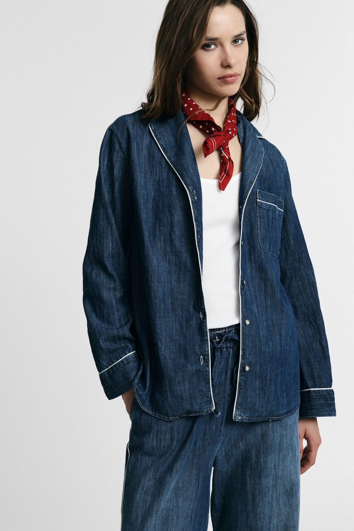 Camicia Regular-Fit Con Piping E Taschino Please