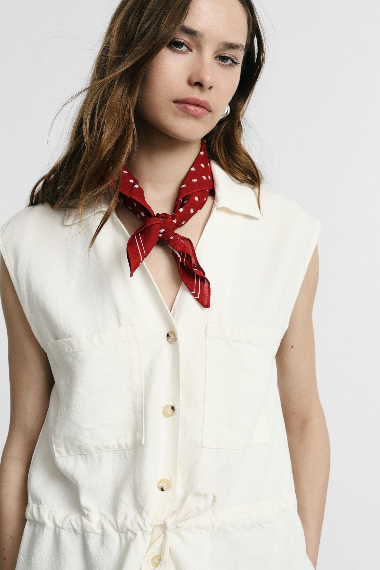 Gilet Senza Maniche Con Coulisse E Tasche Frontali Please