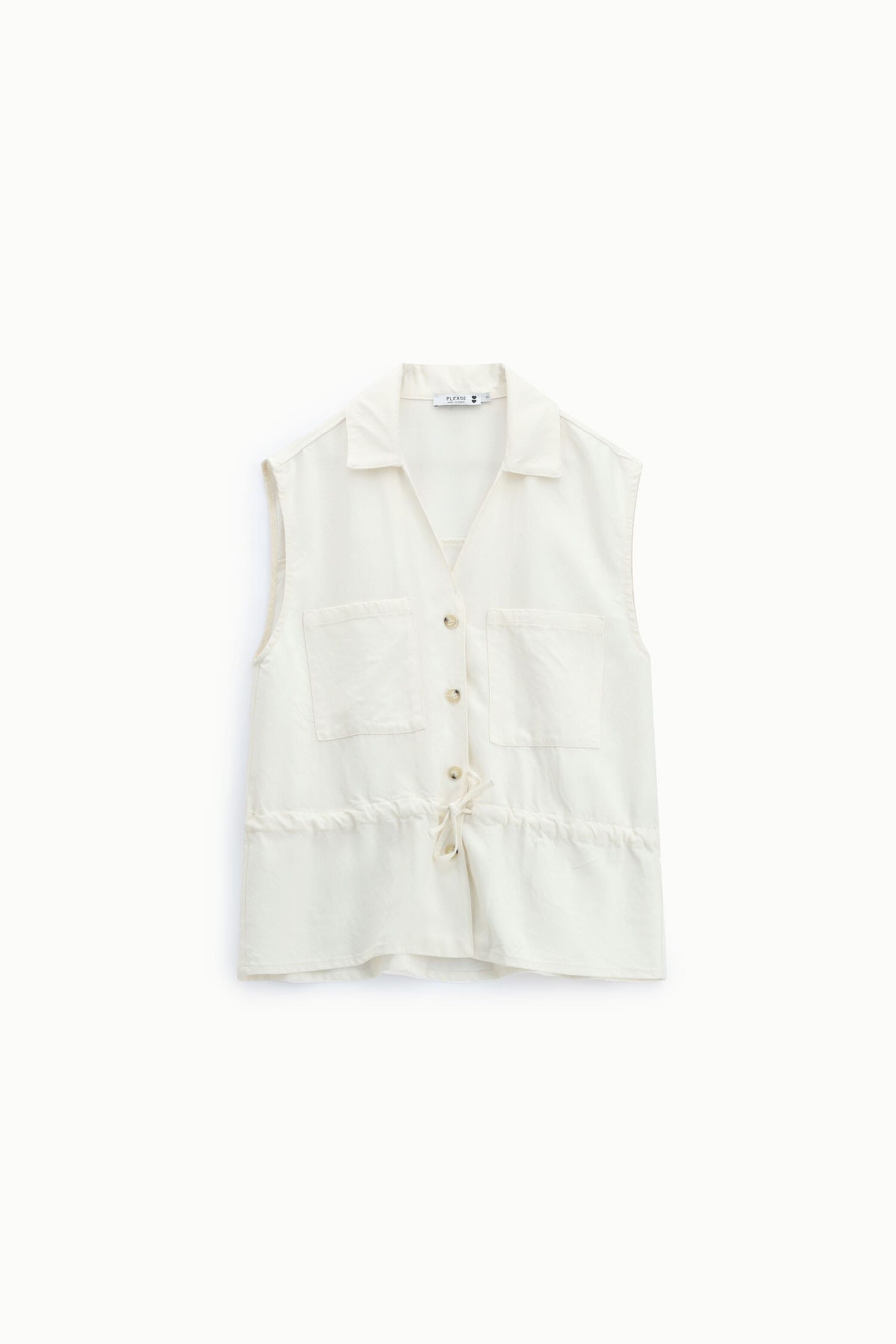 Gilet Senza Maniche Con Coulisse E Tasche Frontali Please