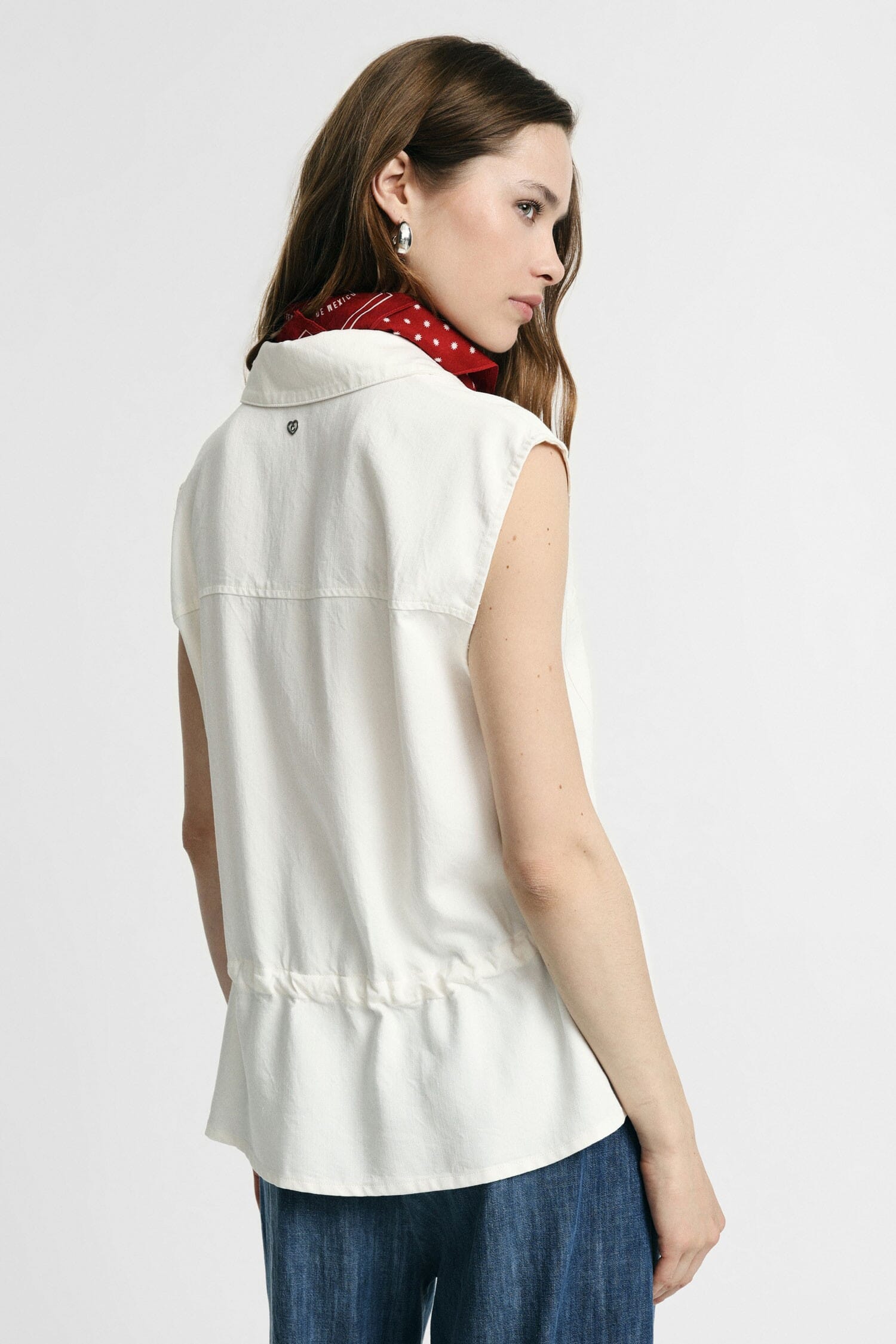 Gilet Senza Maniche Con Coulisse E Tasche Frontali Please