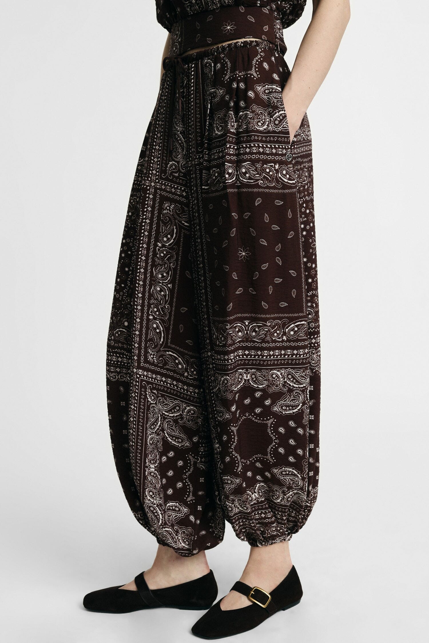 Trousers Palazzo Con Stampa Bandana E Fondo Elastico Please