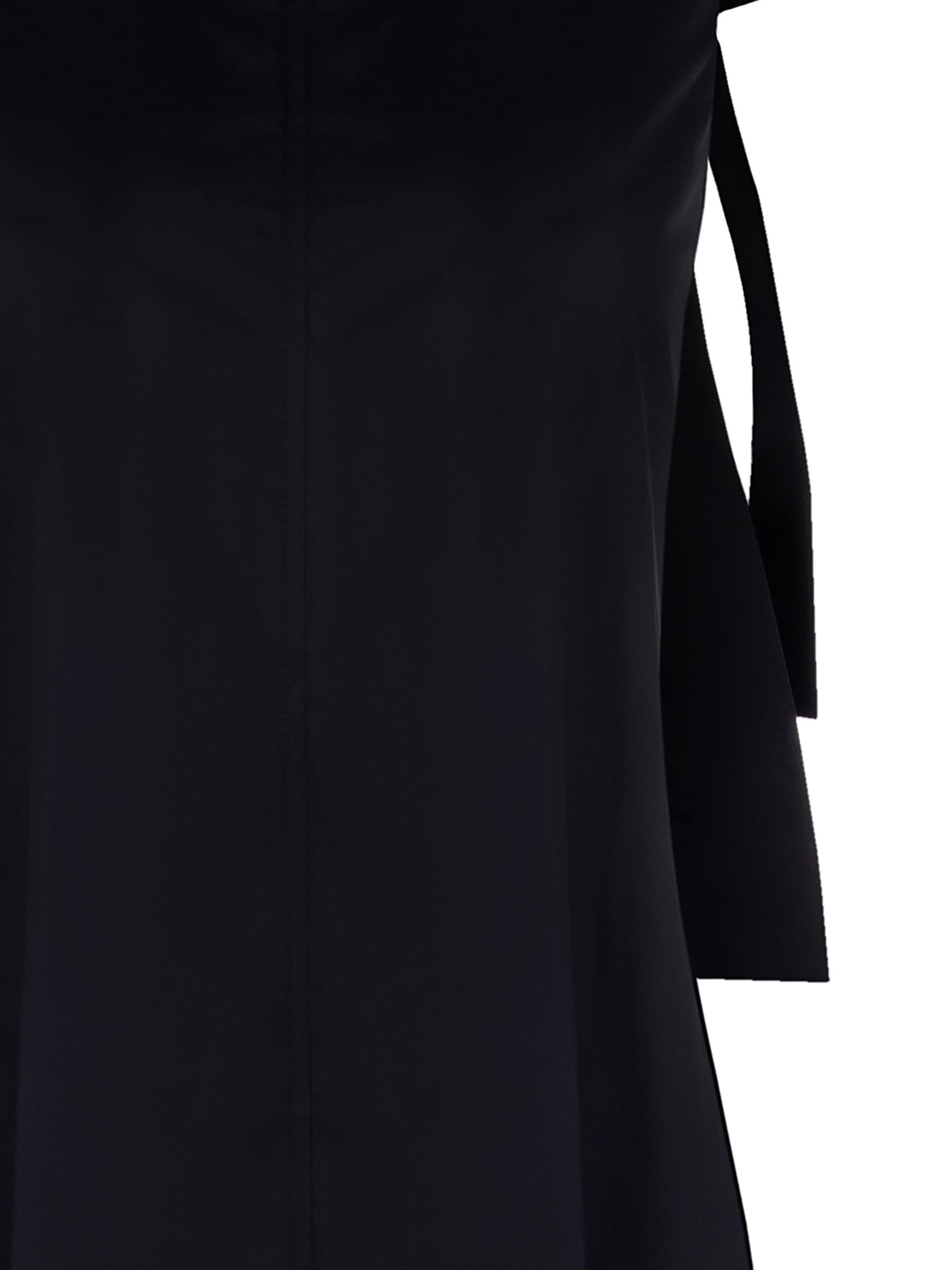 Midi Wide A-line Cotton A-line Dress With Bow At Back Rinascimento