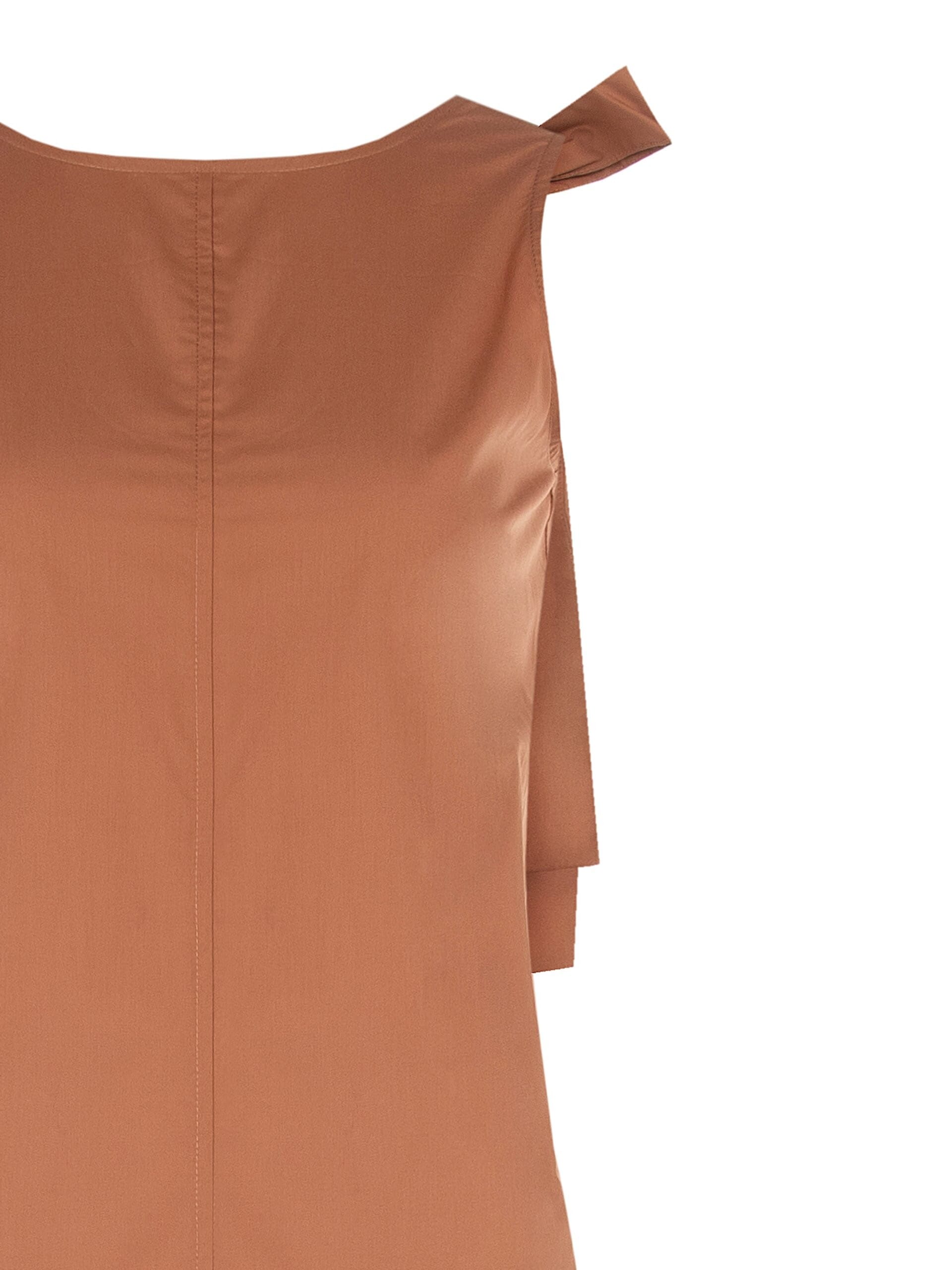 Midi Wide A-line Cotton A-line Dress With Bow At Back Rinascimento