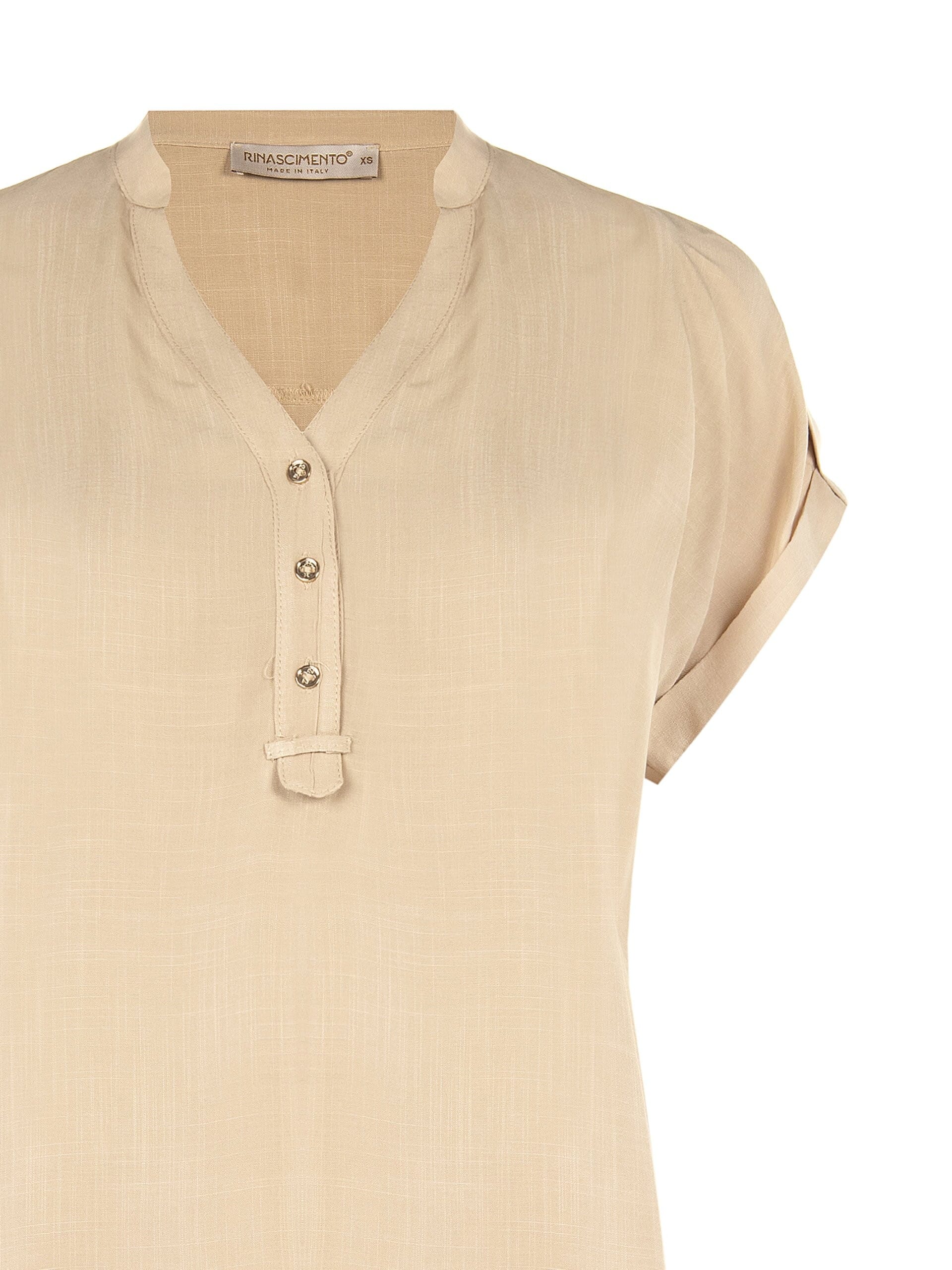 Rinascimento - Chemise ample en viscose à manches courtes et col en V