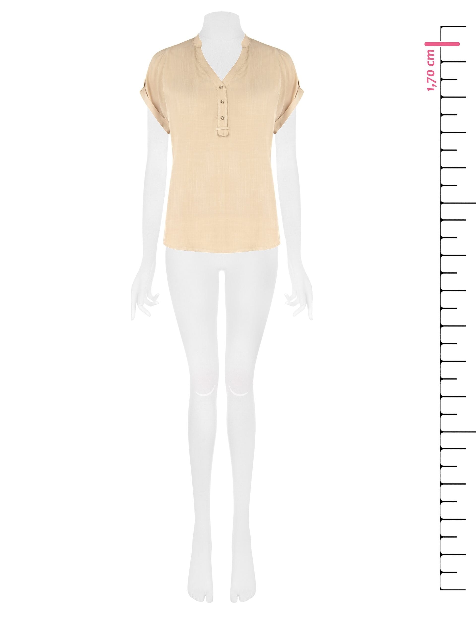 Rinascimento - Chemise ample en viscose à manches courtes et col en V