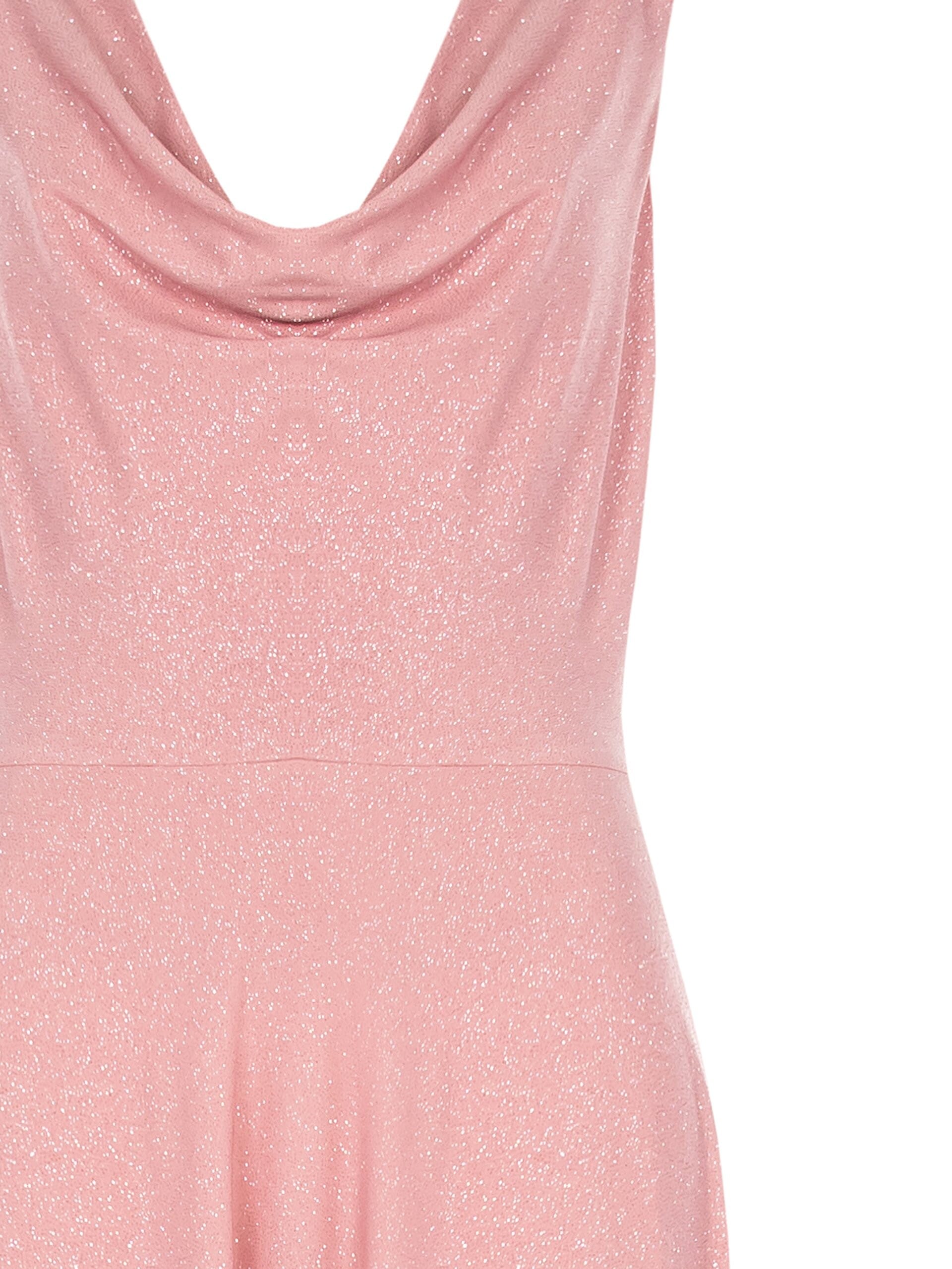 Abito Lungo Glitter Con Scollo Dietro Rinascimento