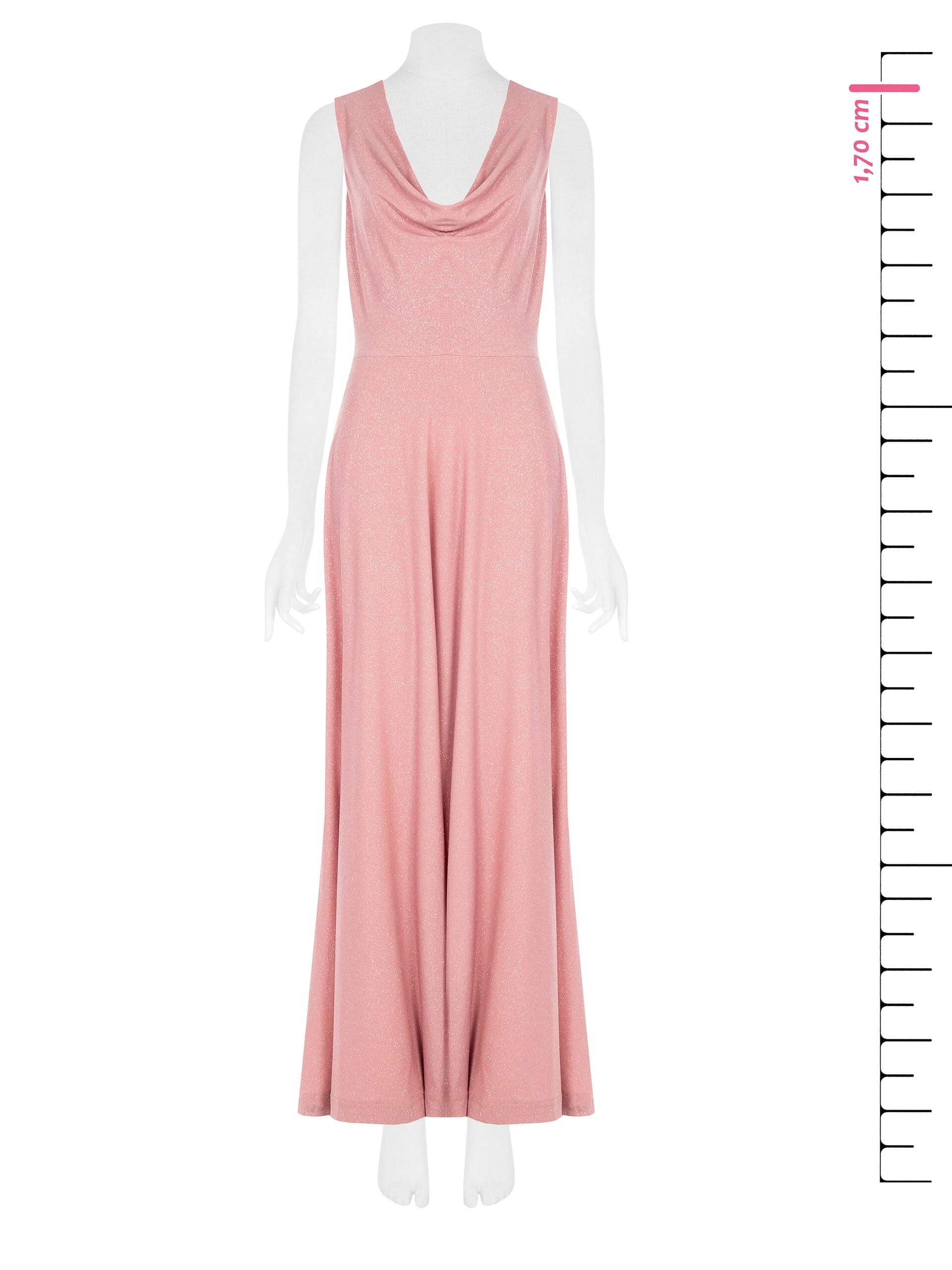 Abito Lungo Glitter Con Scollo Dietro Rinascimento