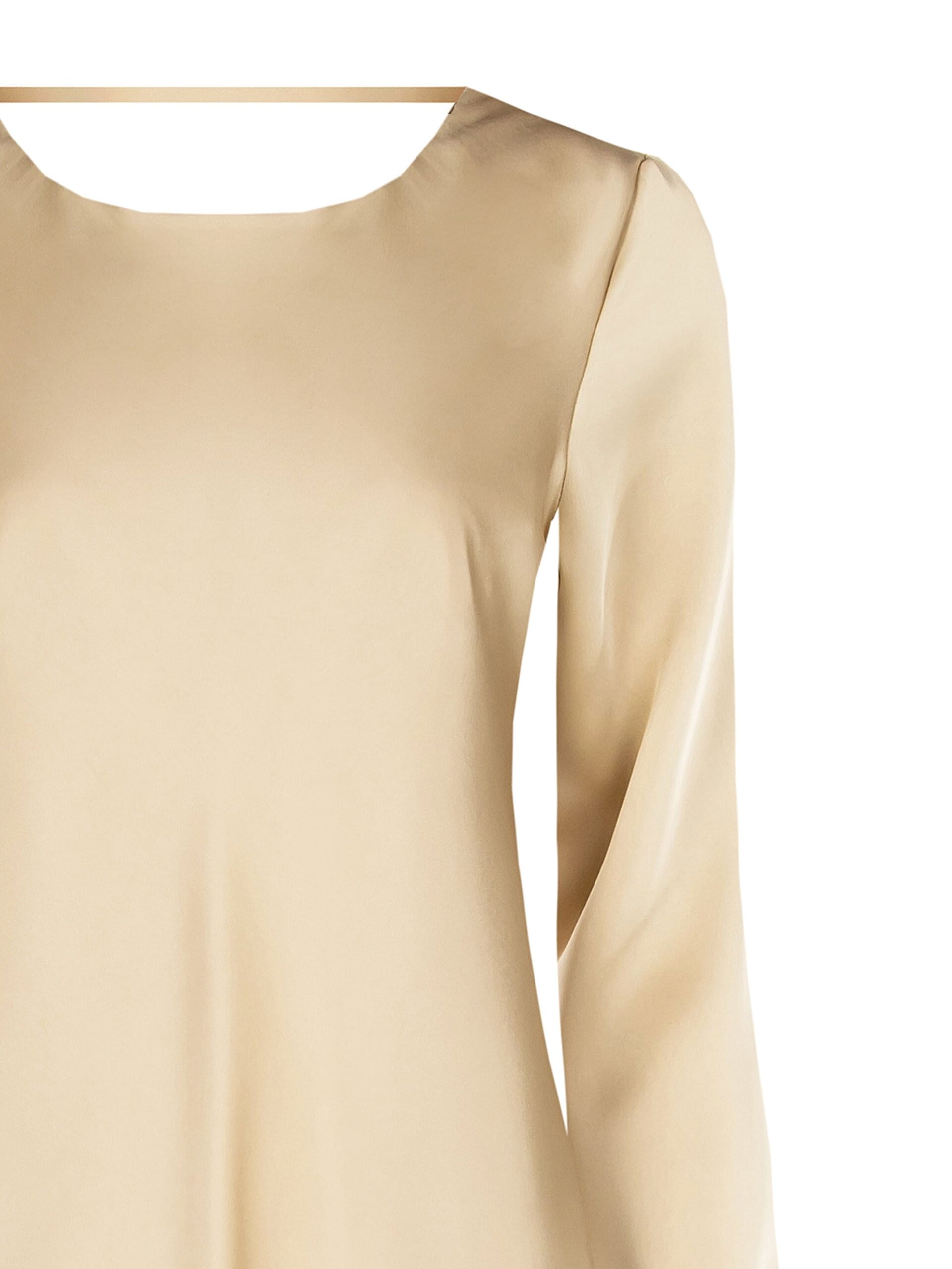 Satin Midi-Dress With Ring Neckline Behind Rinascimento