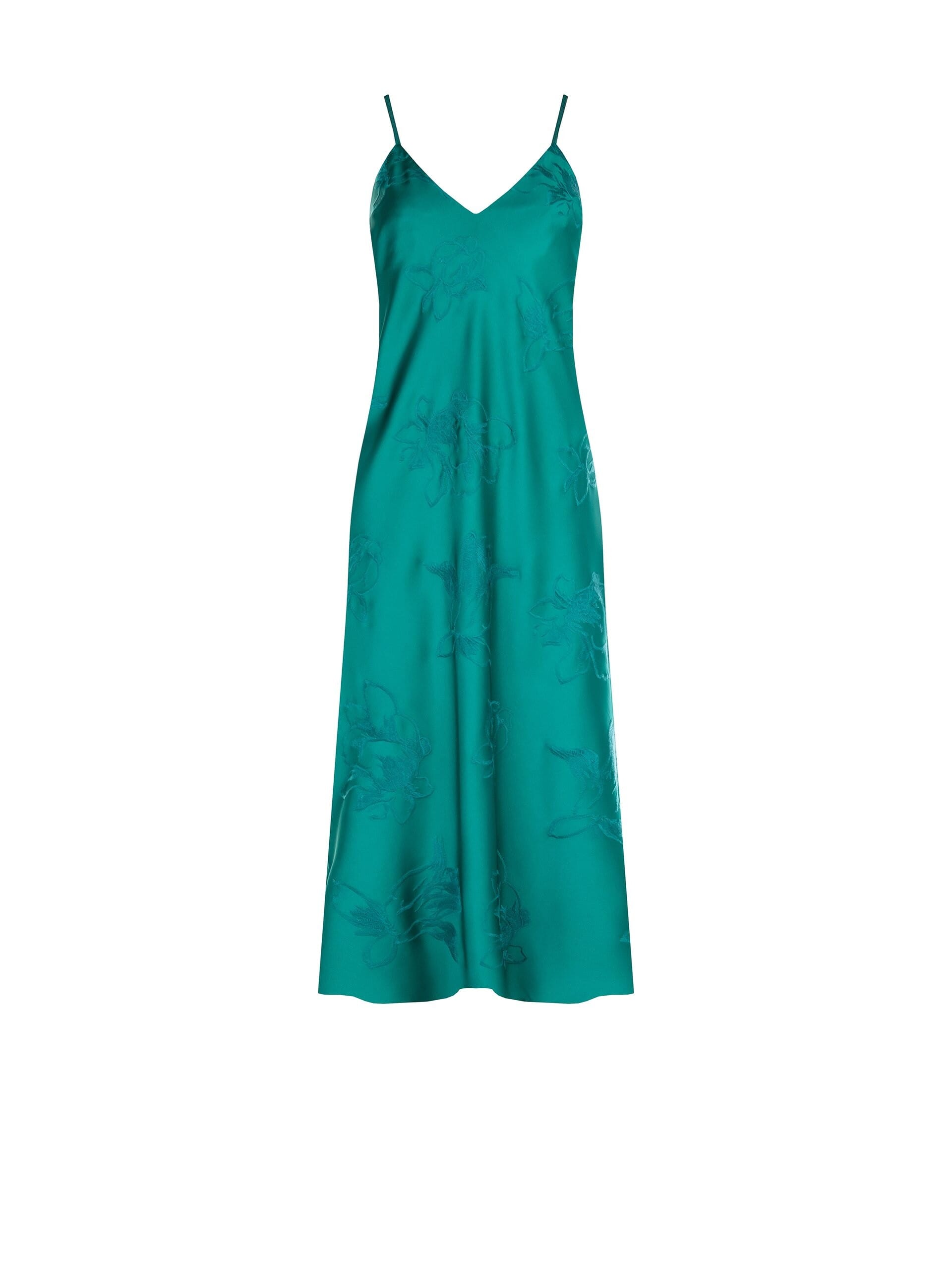 Rinascimento Jacquard Satin Midi Petticoat Dress