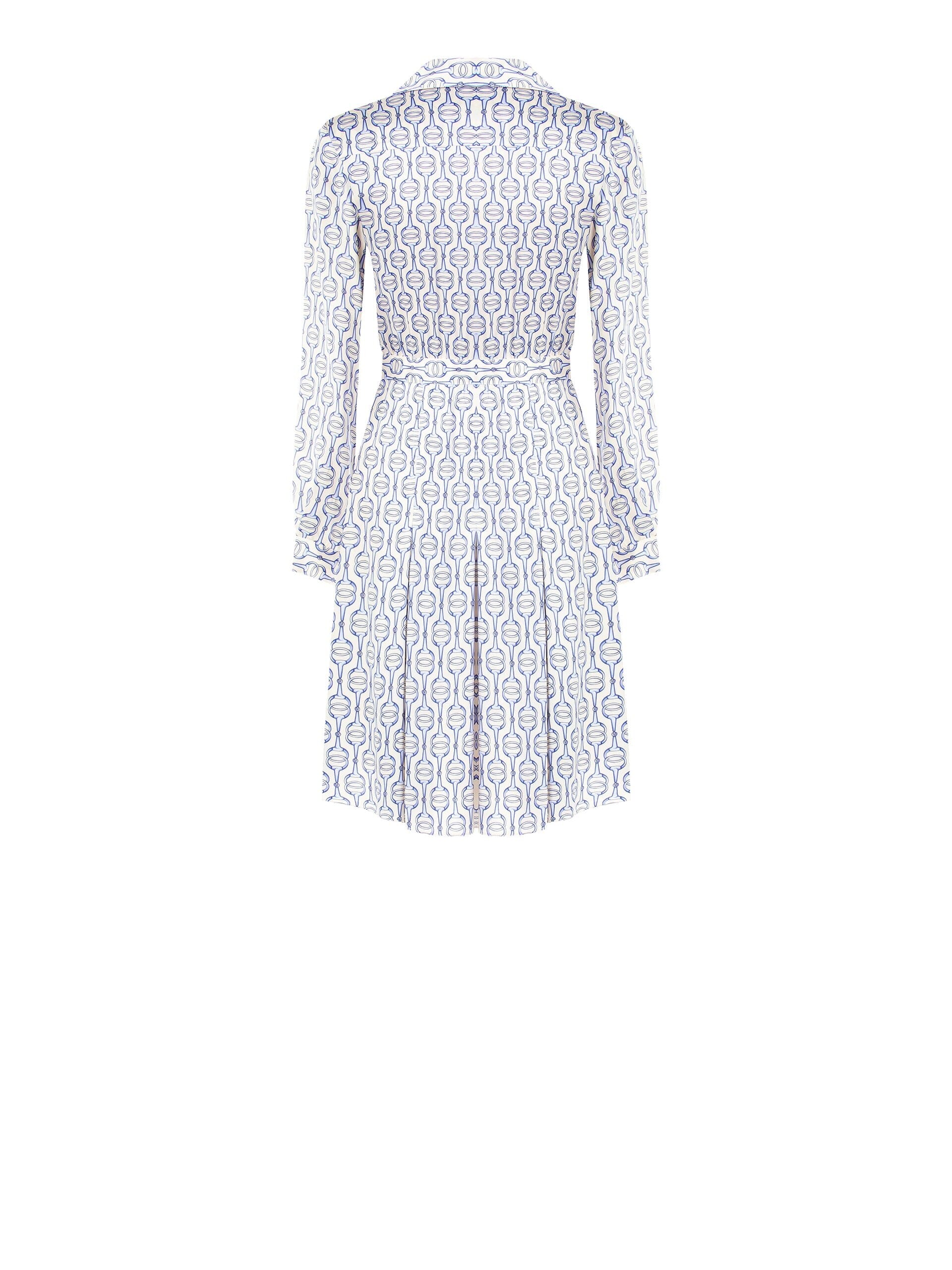 Abito Chemisier A Ruota A Pieghe In Viscosa Rinascimento