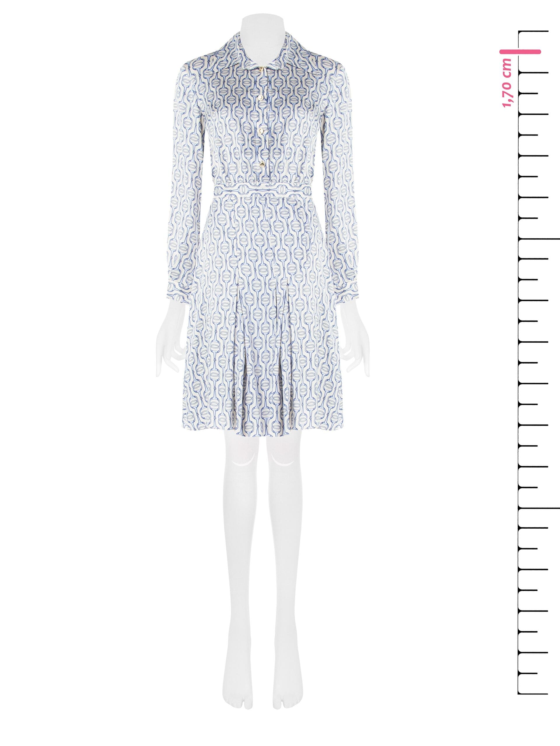 Abito Chemisier A Ruota A Pieghe In Viscosa Rinascimento