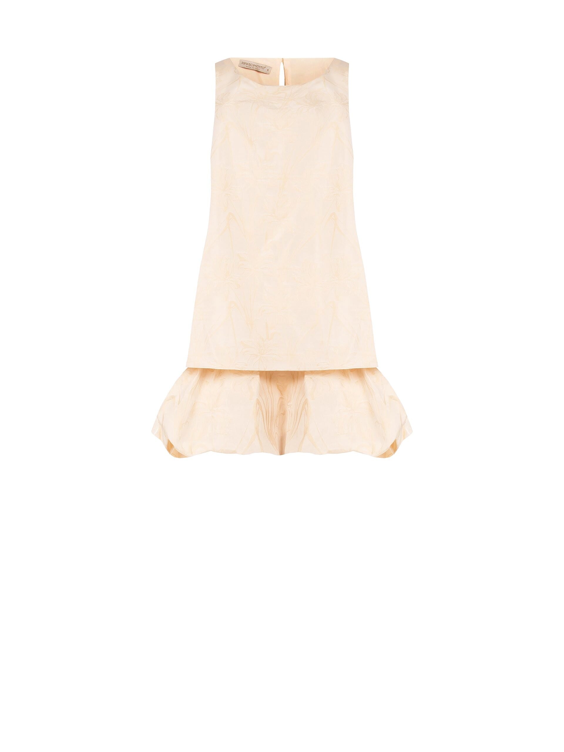 Abito Corto A Trapezio In Raso Jacquard Rinascimento