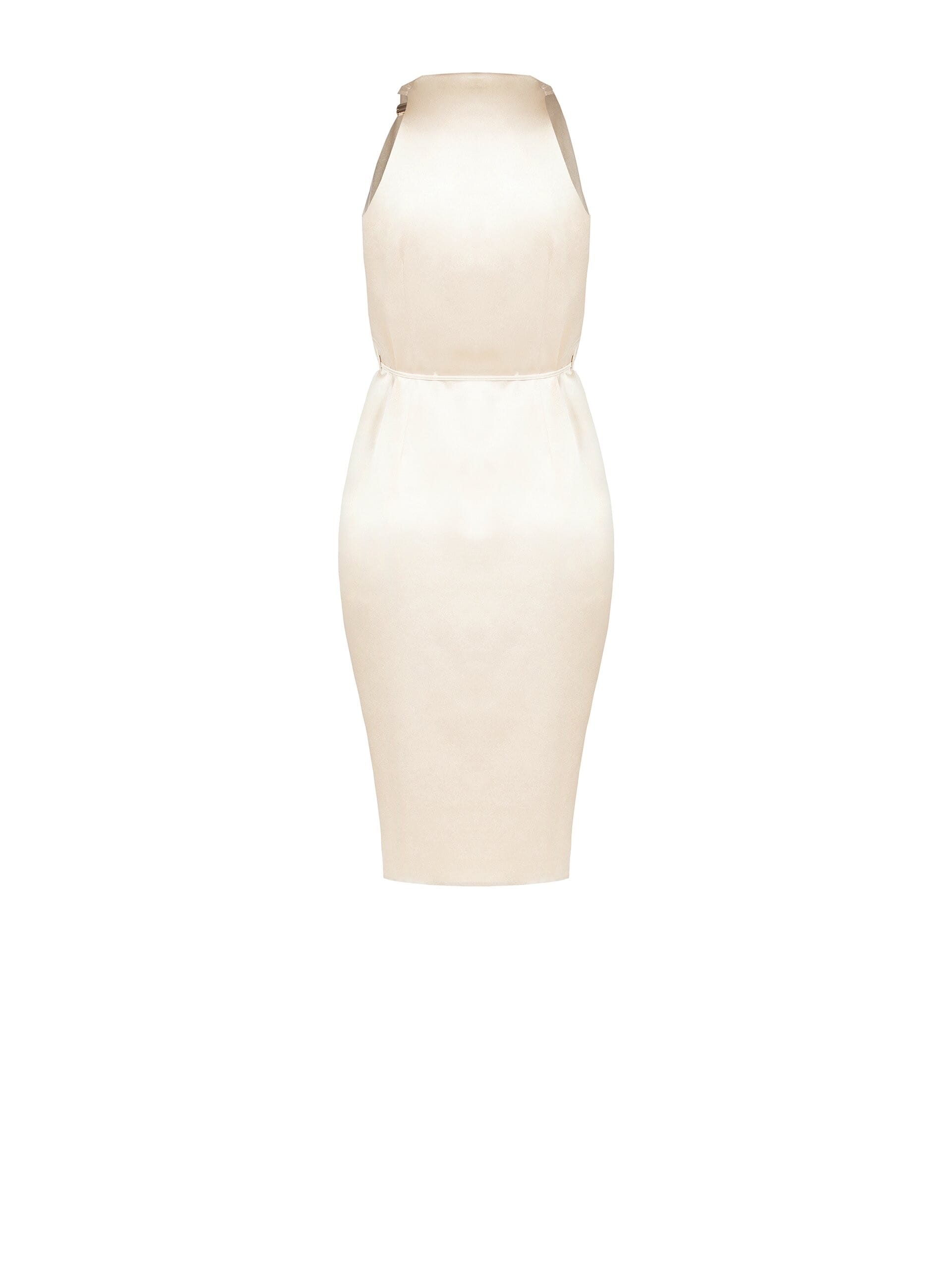 Short Satin Wallet Dress Slightly Ruched Rinascimento