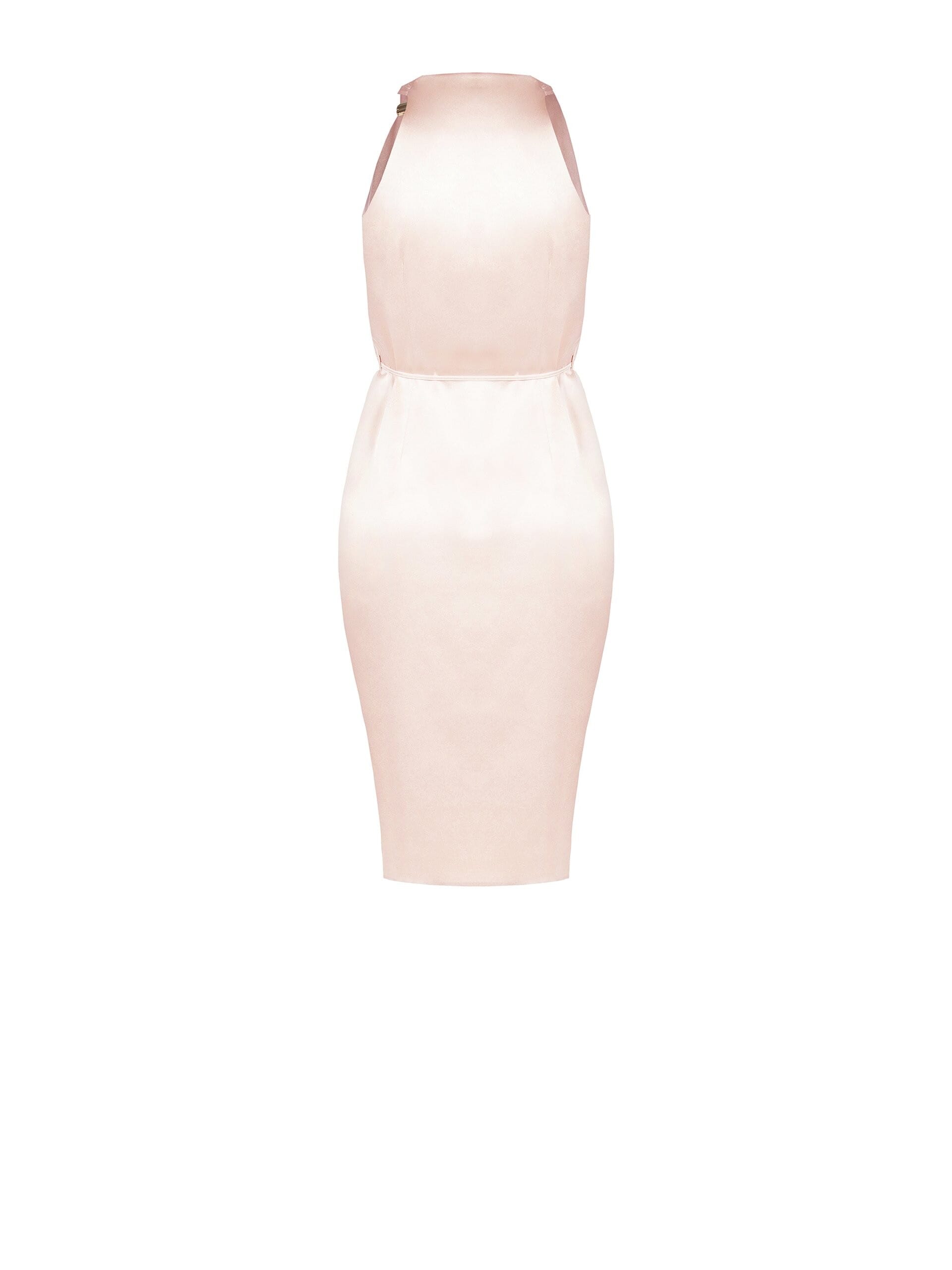 Short Satin Wallet Dress Slightly Ruched Rinascimento