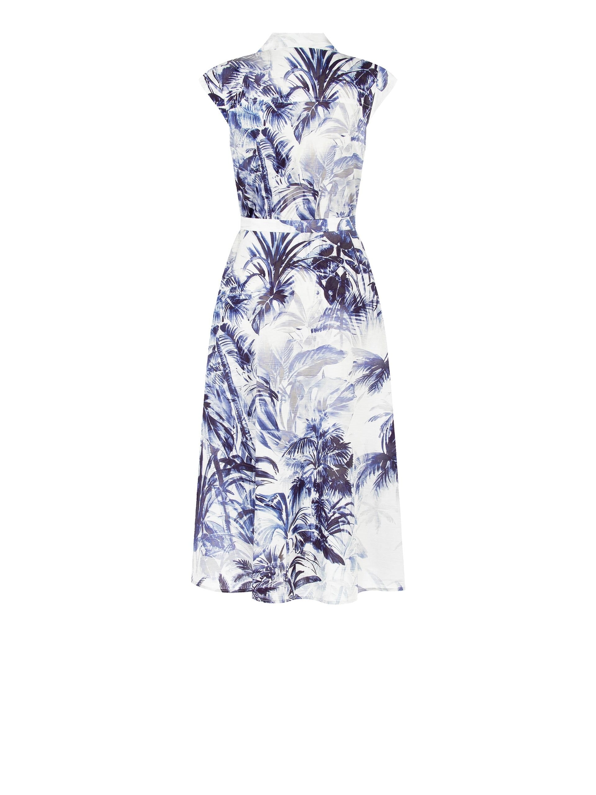 Long Cotton Chemise Dress With Coordinated Belt Rinascimento