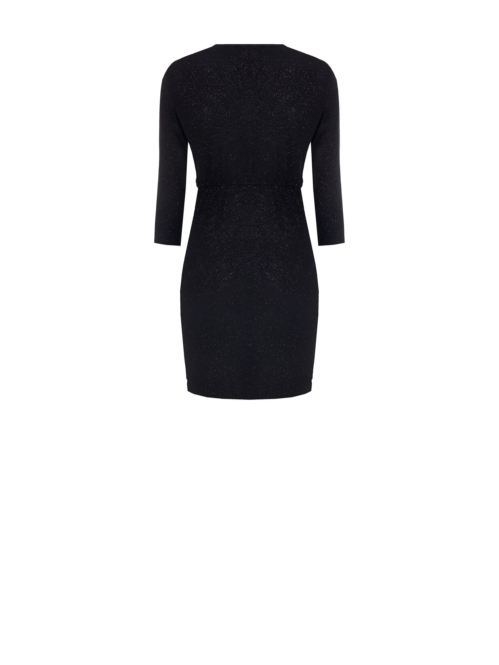 Rinascimento - Robe à pinces courte et pailletée à encolure en V croisée