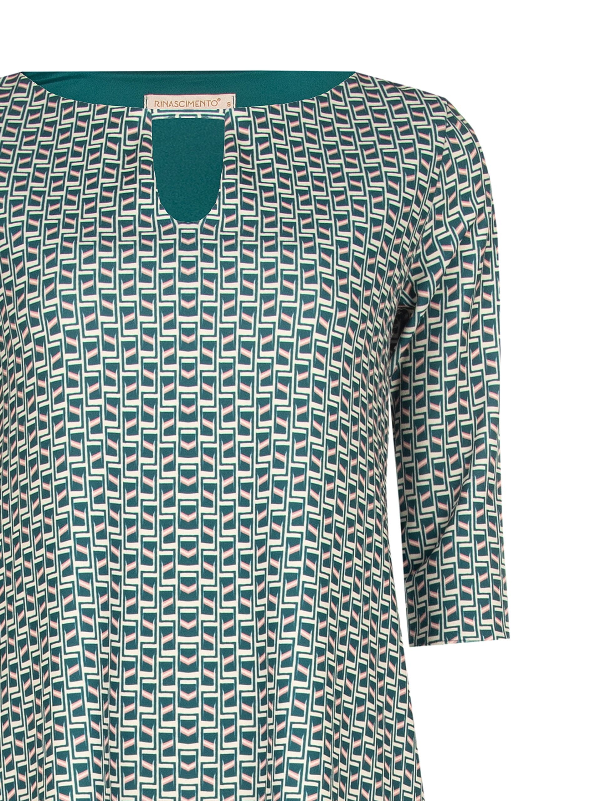 Rinascimento - Robe courte en crêpe imprimé et scuba