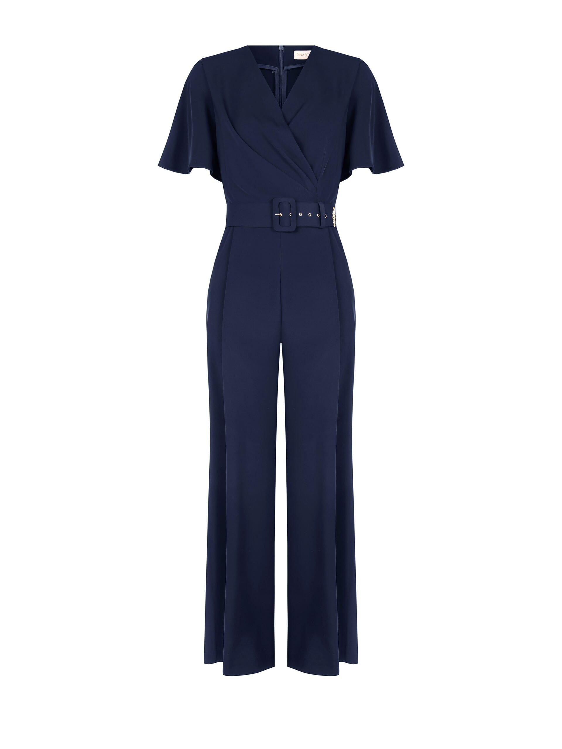Costume une pièce fluide avec ceinture rigide coordonnée et encolure croisée Rinascimento
