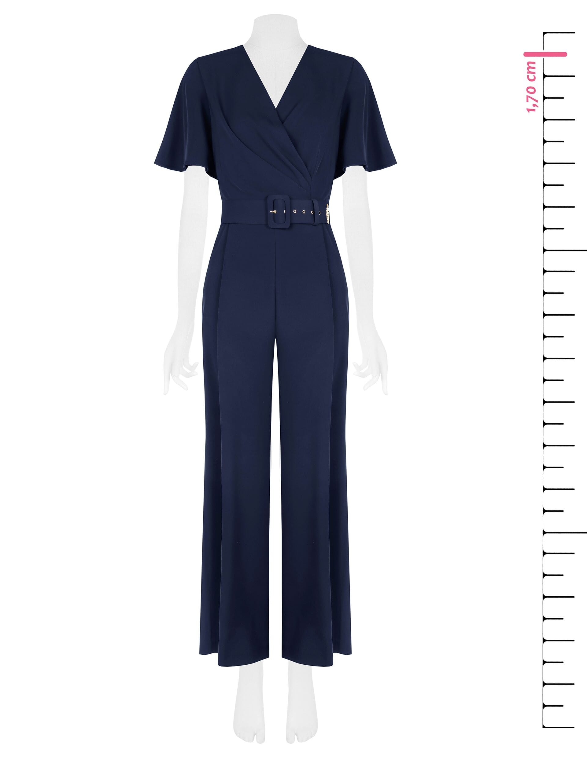 Costume une pièce fluide avec ceinture rigide coordonnée et encolure croisée Rinascimento