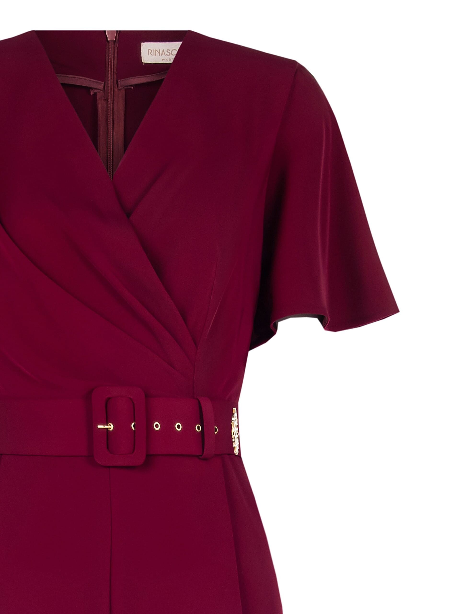 Costume une pièce fluide avec ceinture rigide coordonnée et encolure croisée Rinascimento
