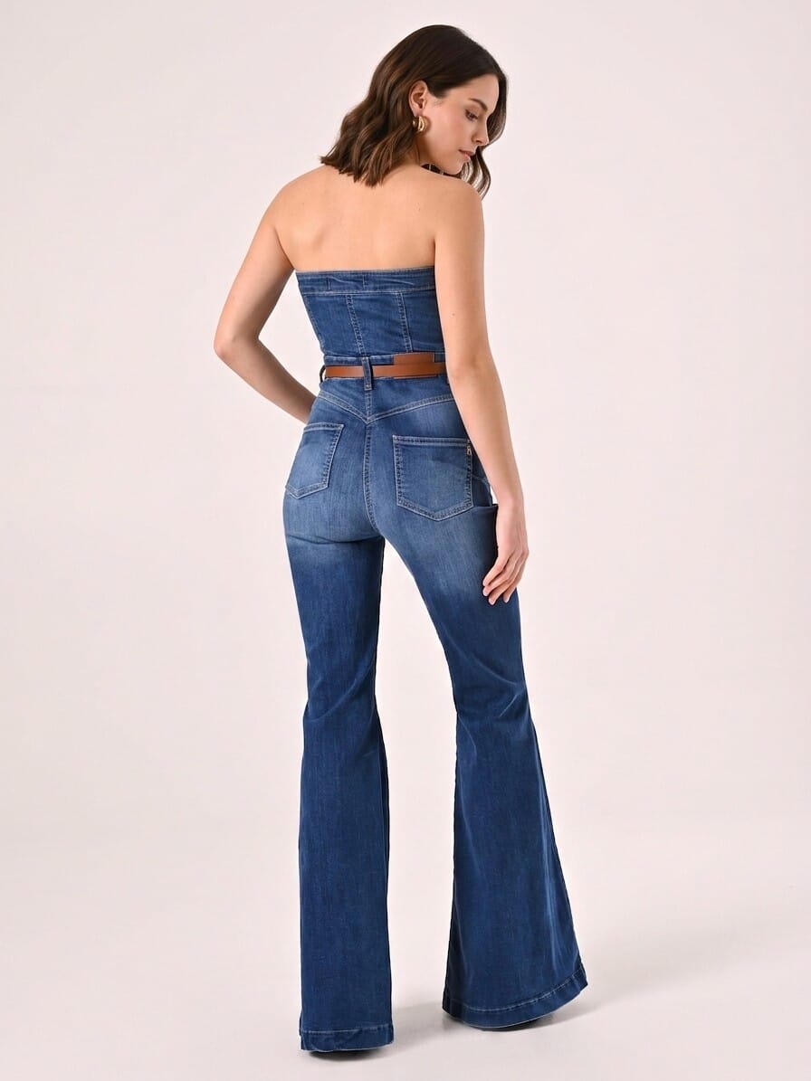 Rinascimento - Salopette évasée en jean