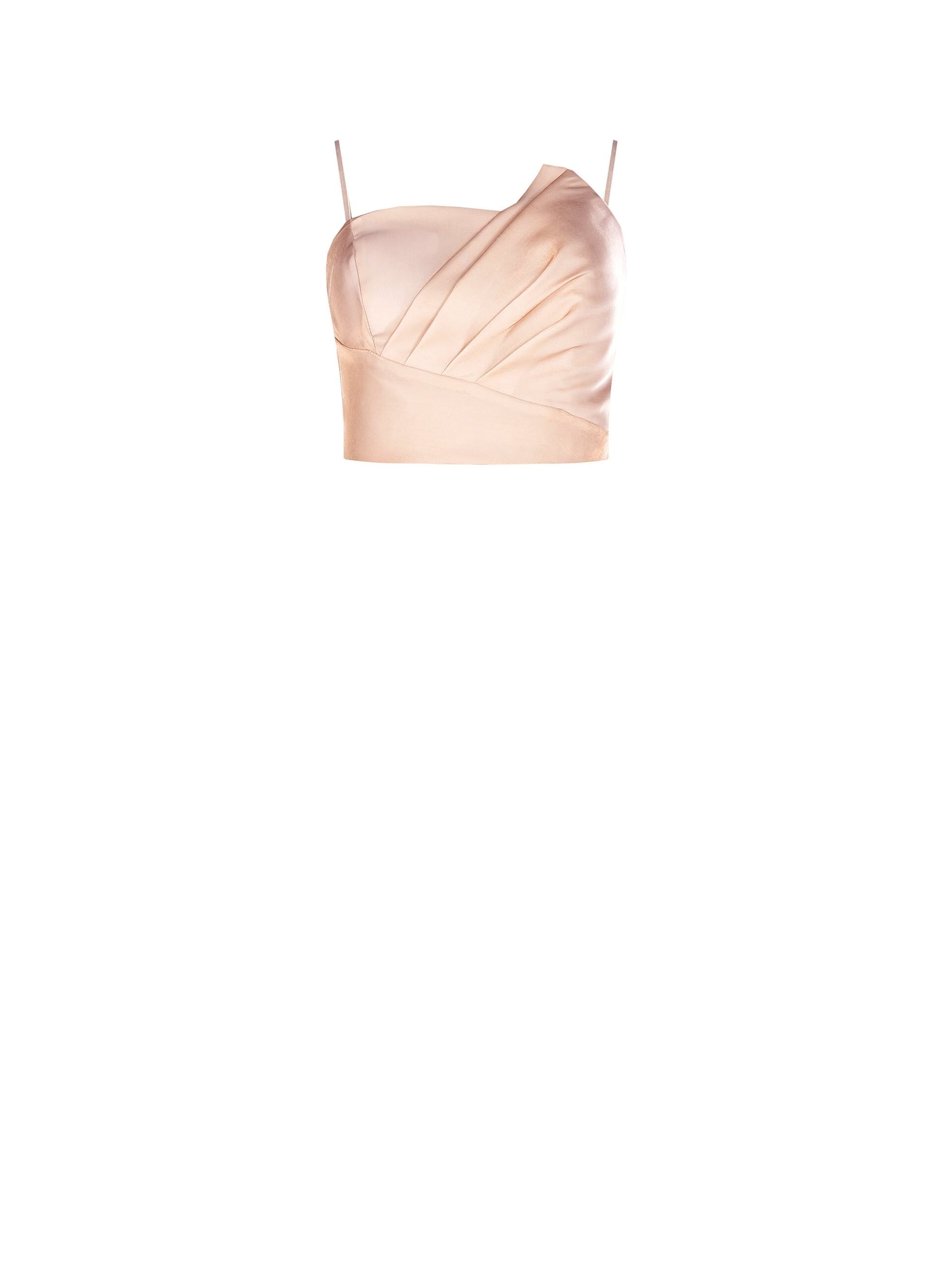 Rinascimento Crop Top Corset avec bonnets en viscose étincelante