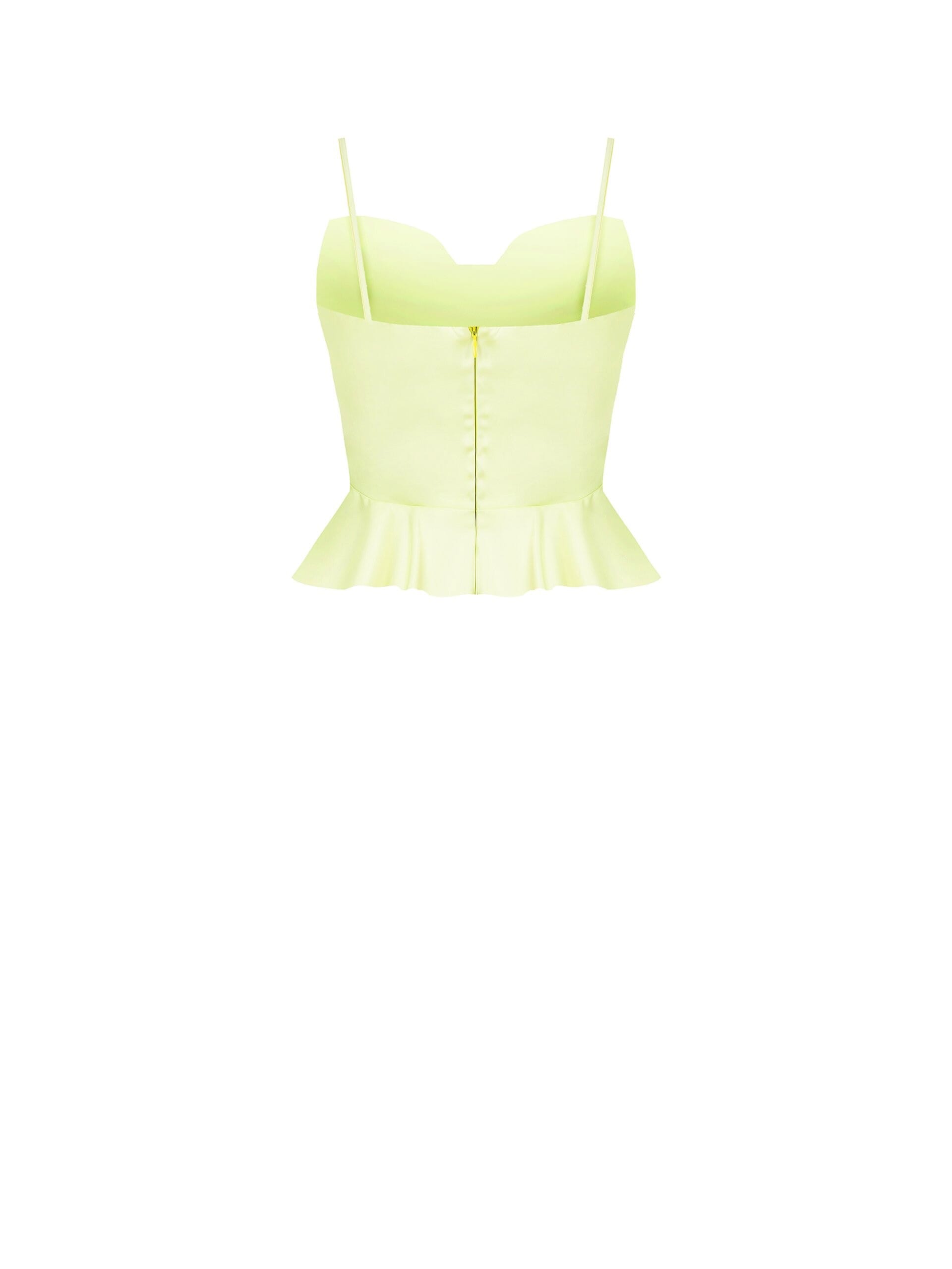 Crop Top en satin avec nœud maxi Rinascimento