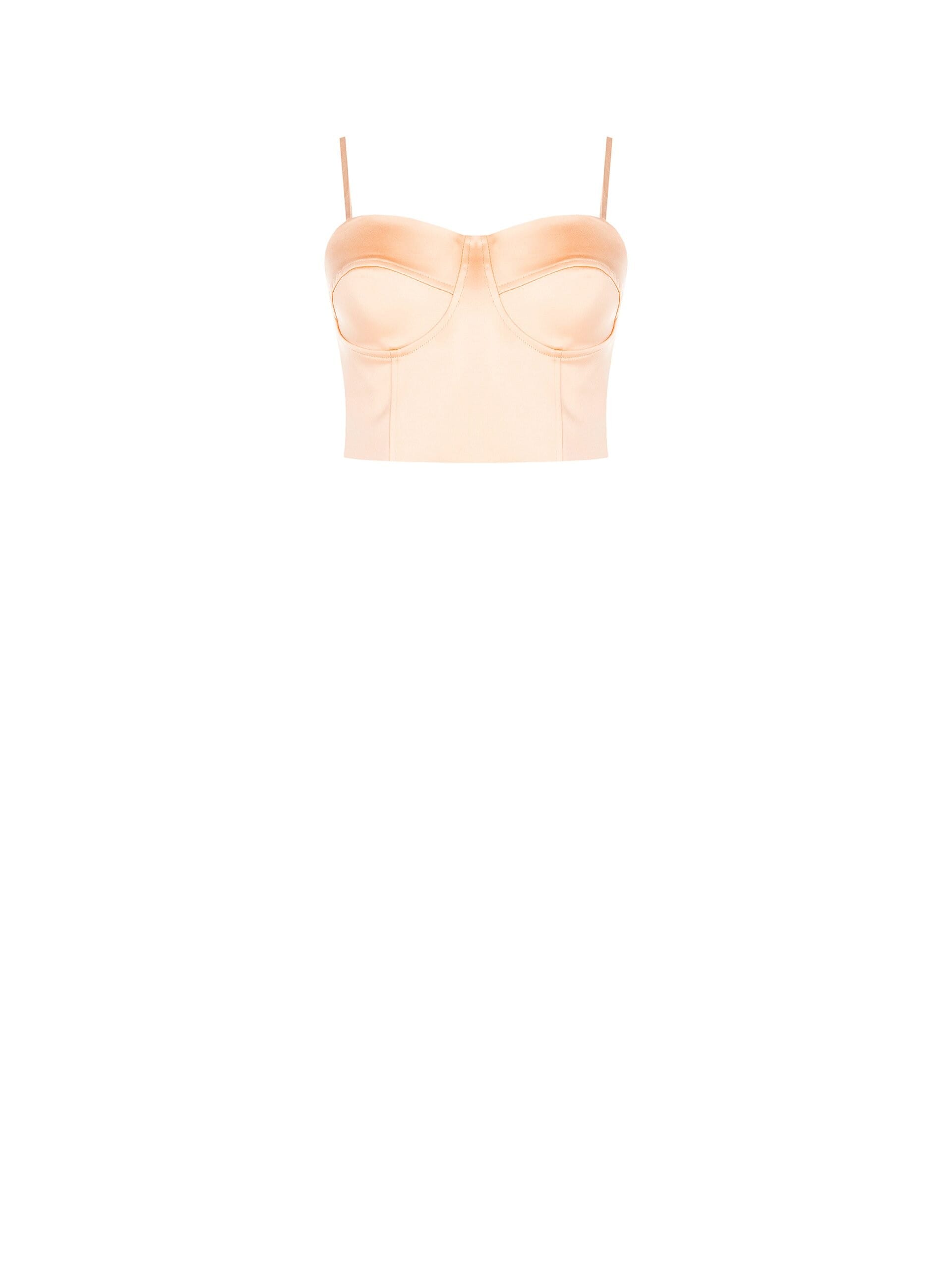Satin Bustier Crop Top Rinascimento