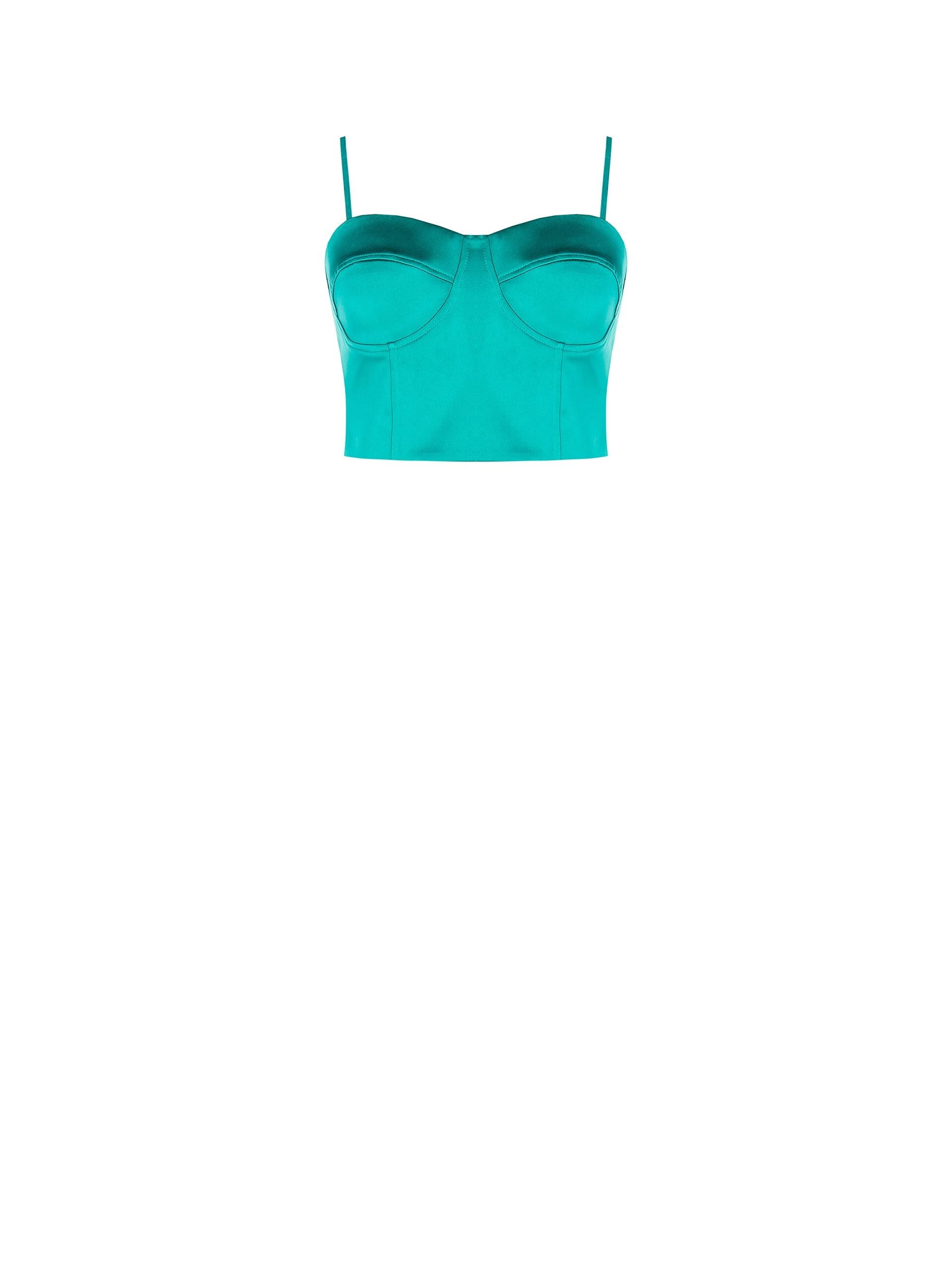 Satin Bustier Crop Top Rinascimento