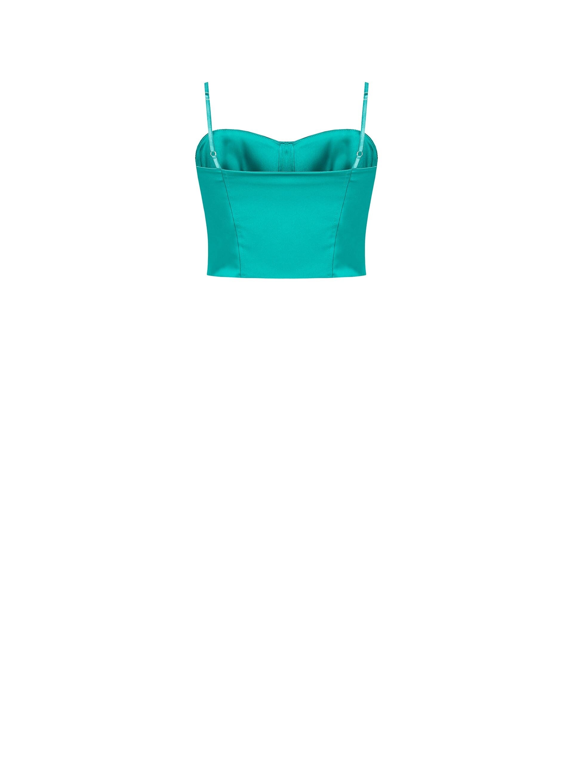 Satin Bustier Crop Top Rinascimento