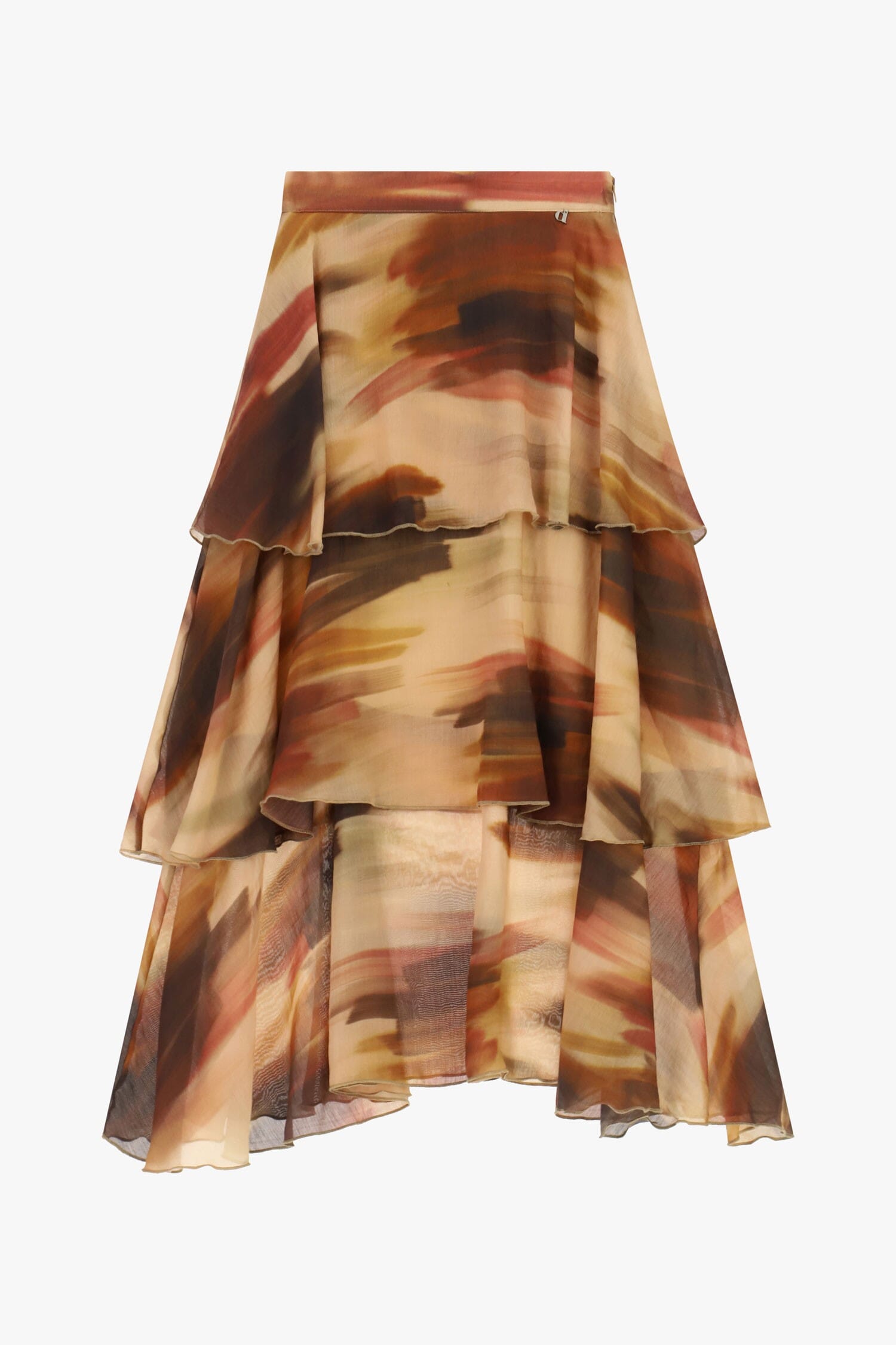 Jupe longue à volants avec imprimé Shaded Dixie