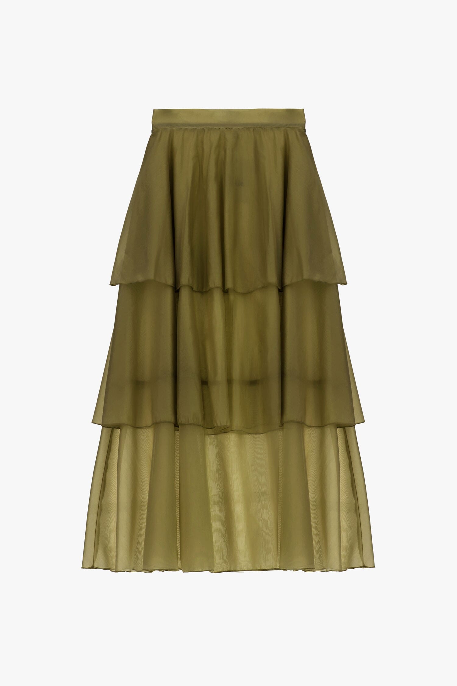 Gonna Midi A Balze Con Strati Trasparenti Dixie