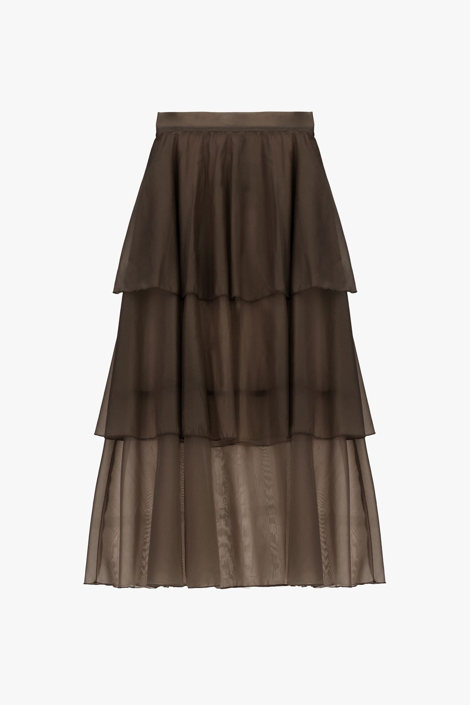 Gonna Midi A Balze Con Strati Trasparenti Dixie