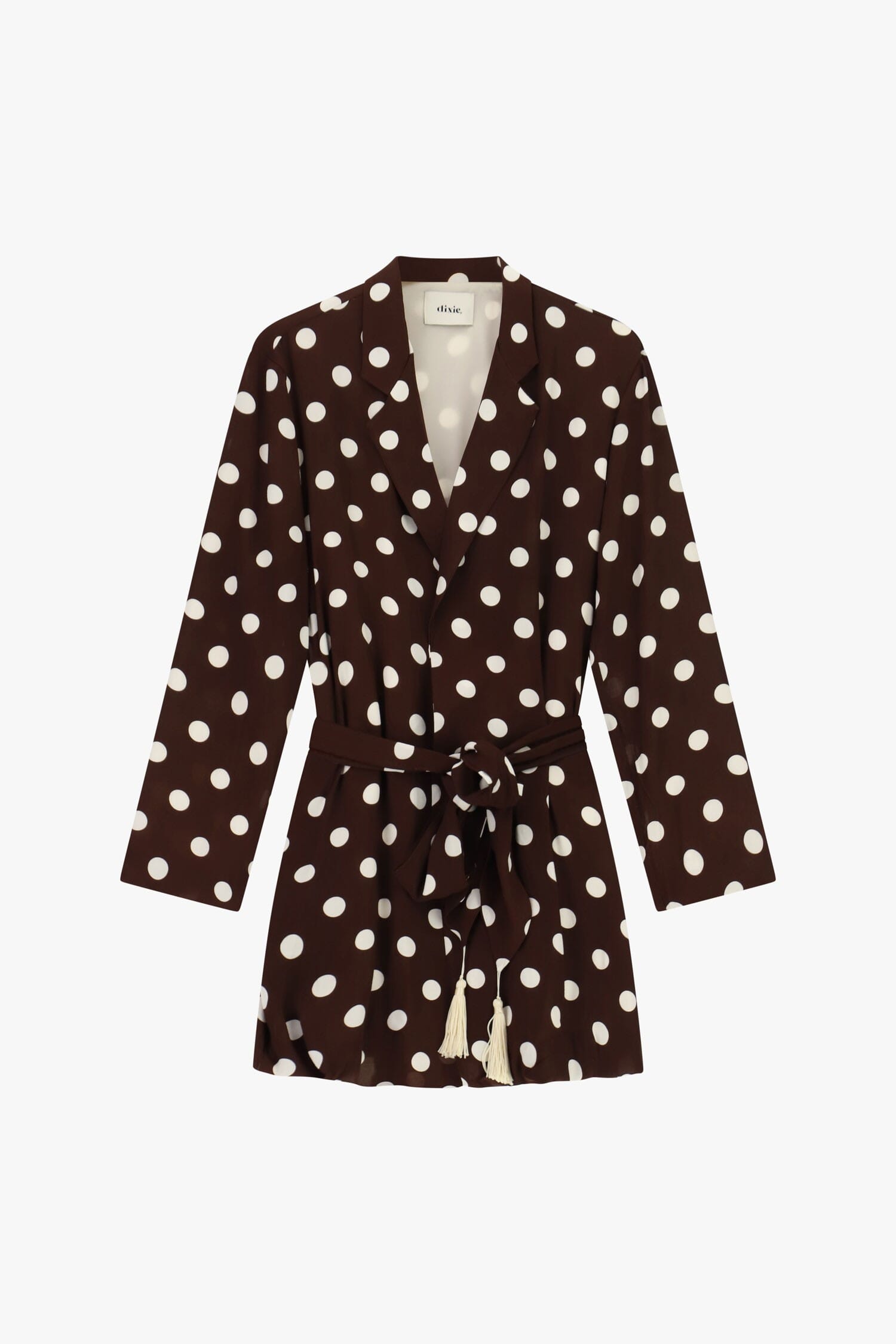 Manteau fantaisie léger à pois avec ceinture Dixie