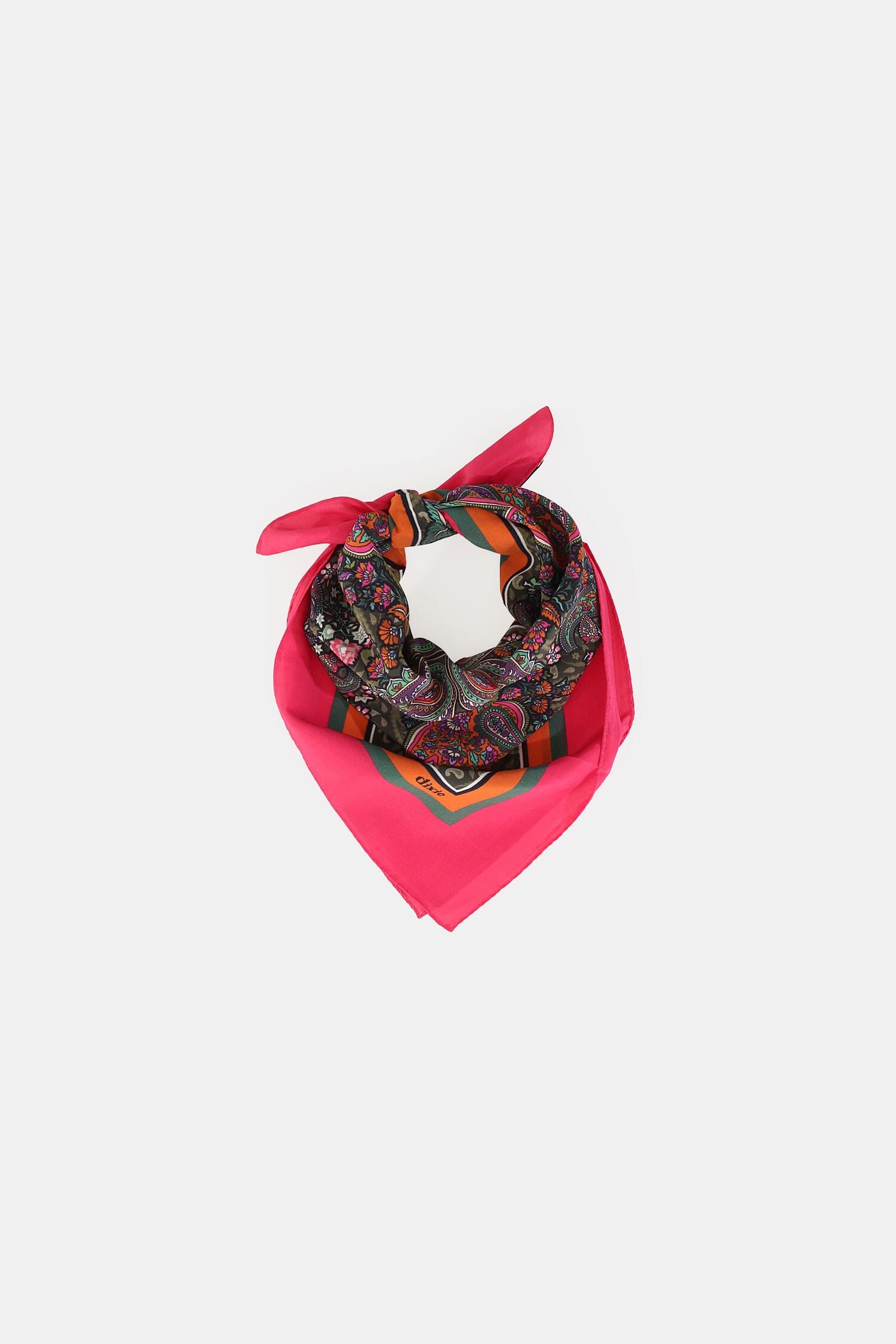 Foulard Quadrato Con Disegno Paisley E Bordo A Contrasto Dixie