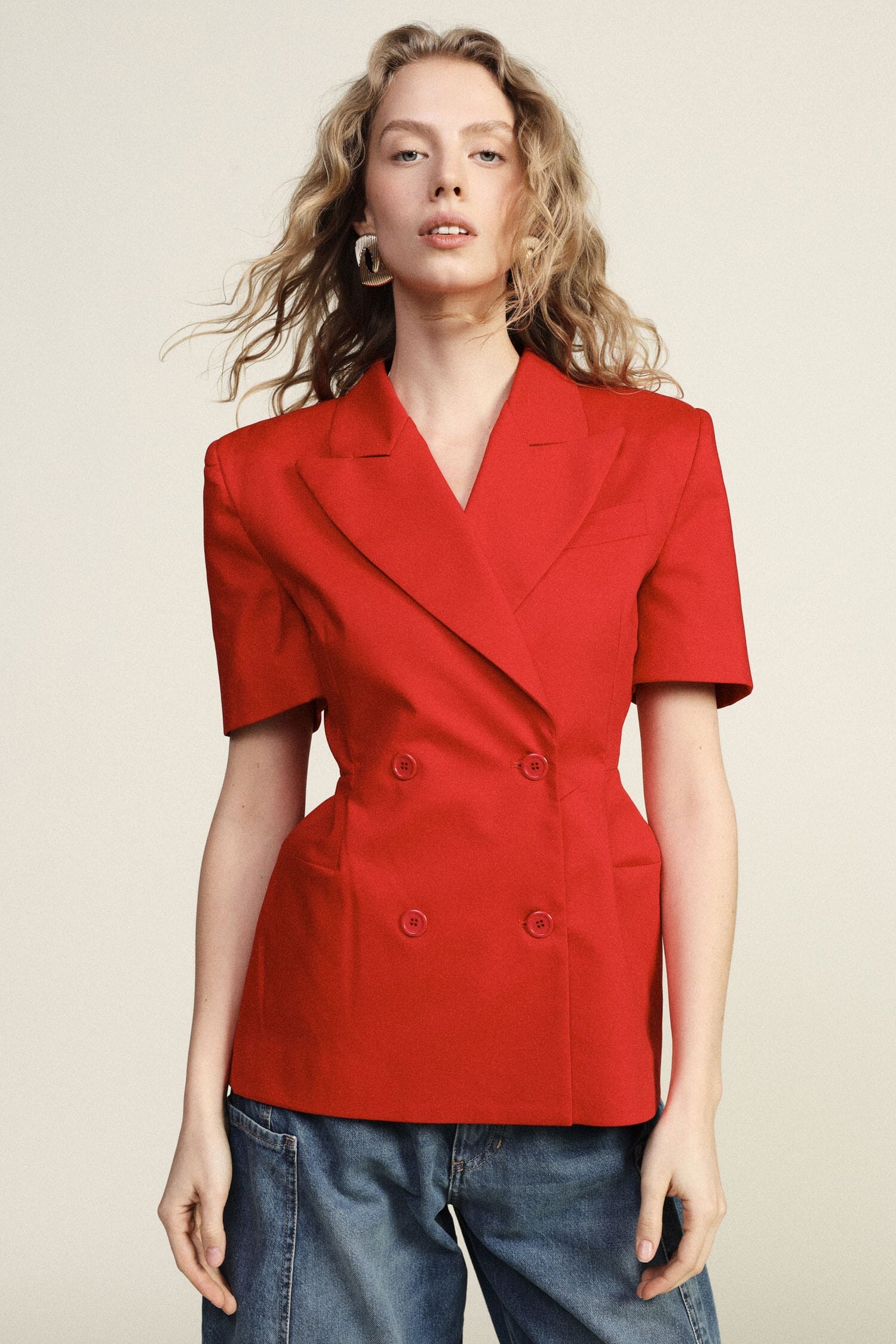 Blazer Doppio Petto Maniche Corte Sartoriale Dixie