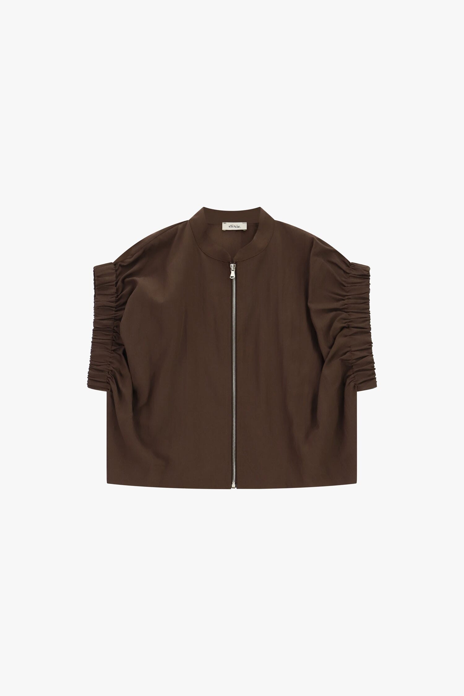 Bomber Con Maniche Corte Arricciate Zip Frontale Dixie